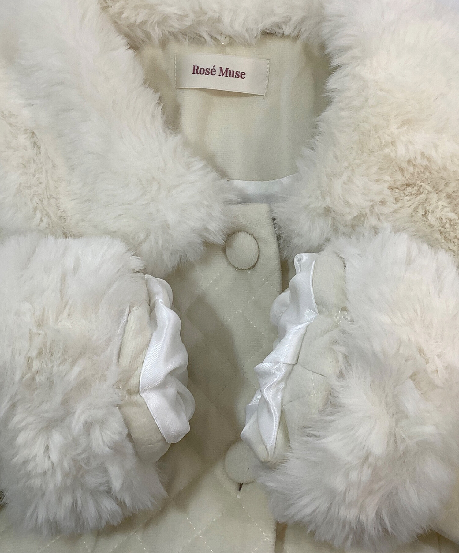 中古・古着通販】Rose Muse (ロゼミューズ) ロングコート ホワイト