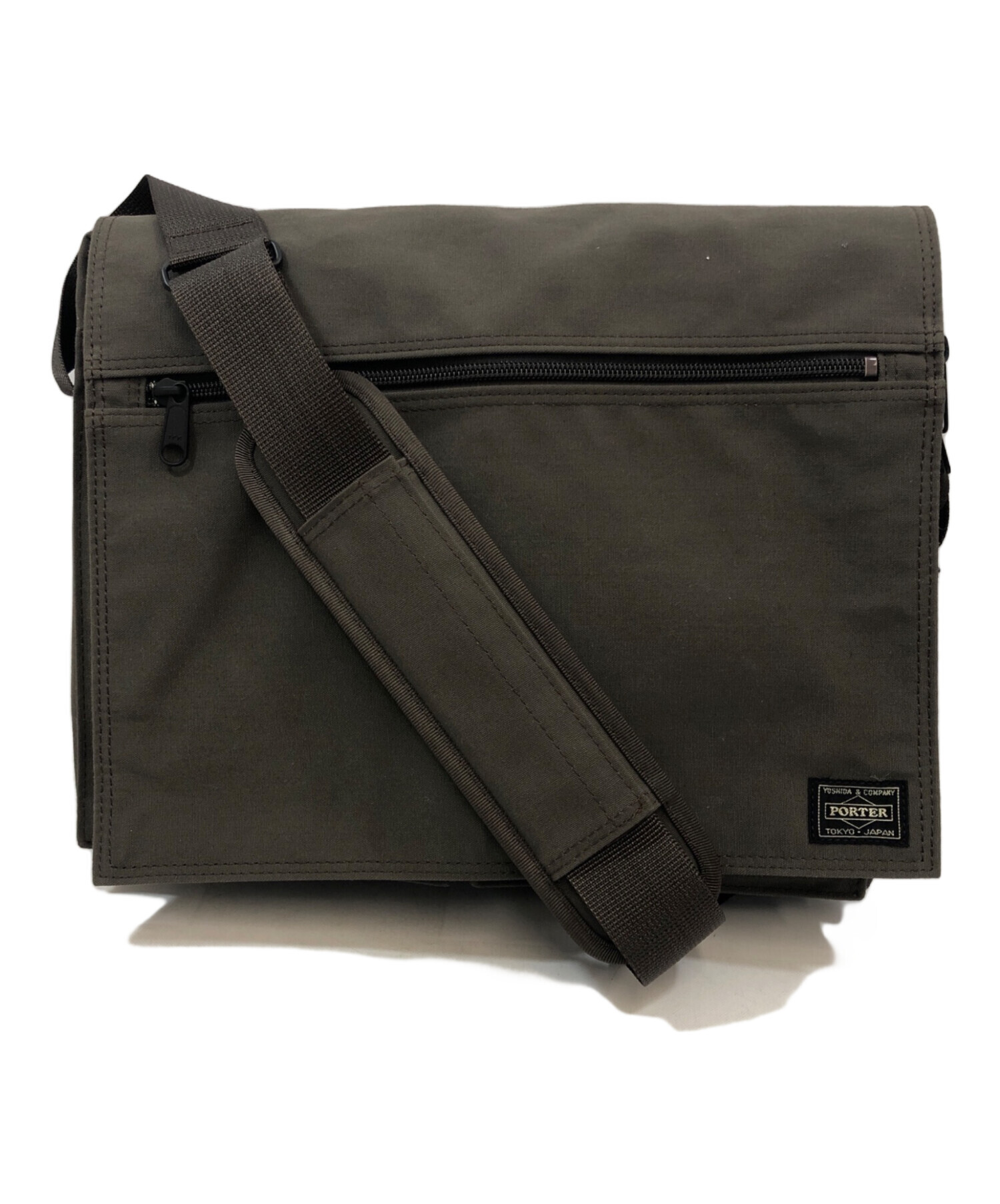 中古・古着通販】PORTER (ポーター) ショルダーバッグ カーキ