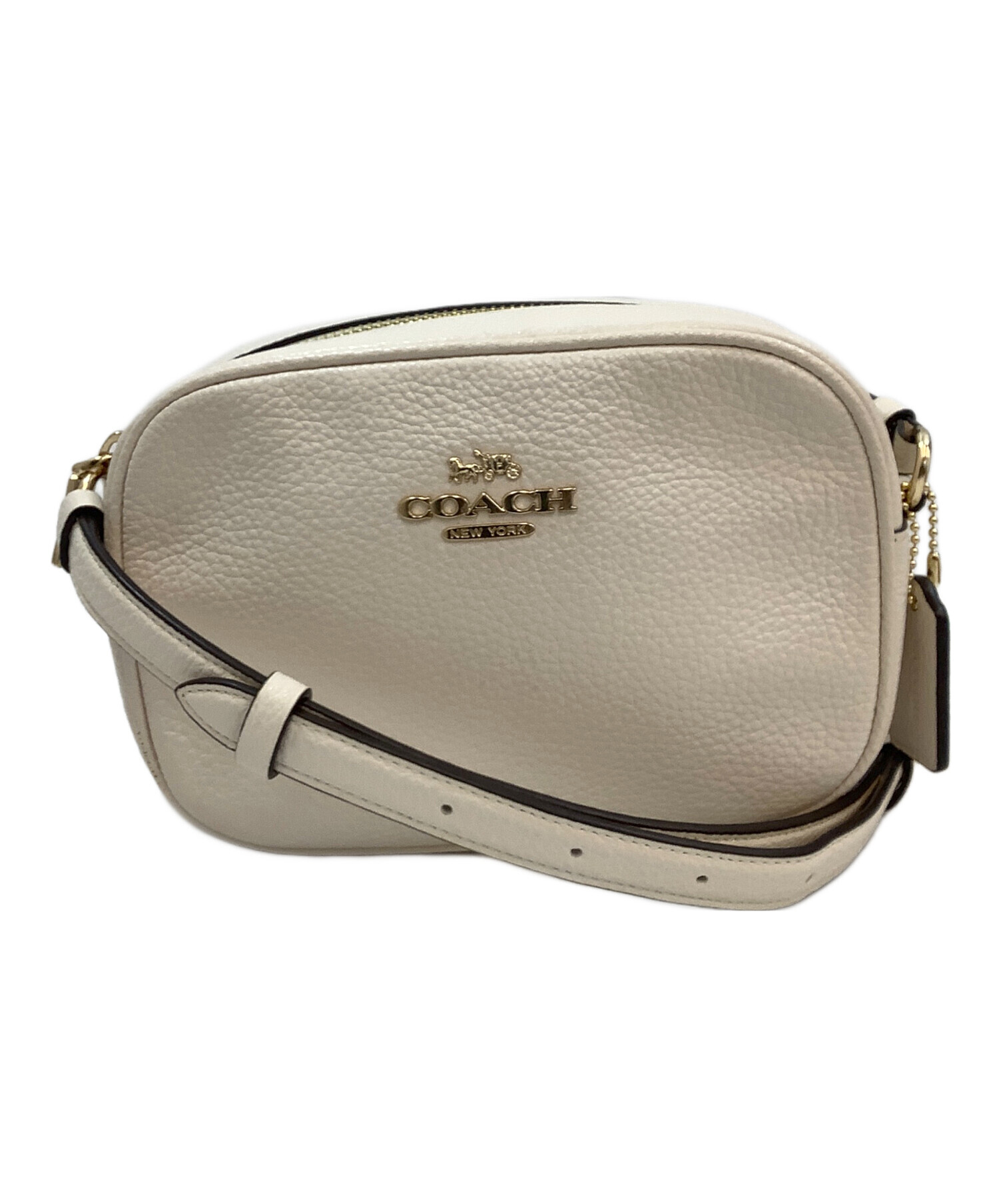 COACH コーチ/レザー×ストローチェーンショルダー/ホワイト系/F72885/B19**/Aランク/77【中古】 中古・古着通販】COACH (コーチ) ショルダーバッグ ホワイト｜ブランド