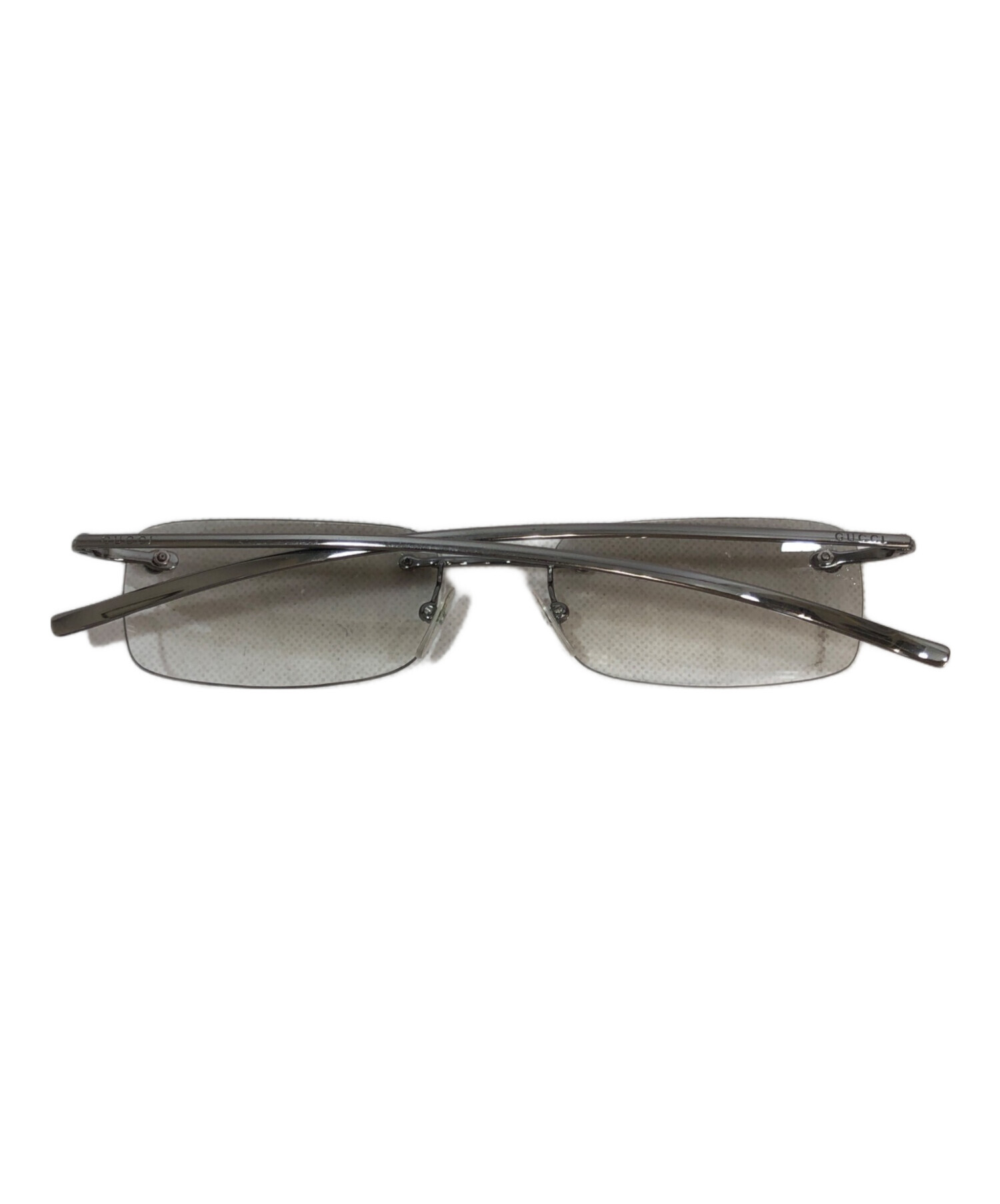 た*ろ様 GUCCI グッチ クリアグレー vintage サングラス　ケース付 中古・古着通販】GUCCI (グッチ) リムレス サングラス ライトグレー