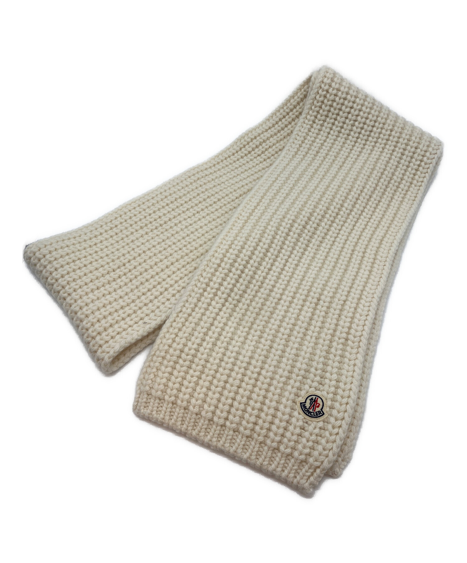 MONCLER ✨モンクレール✨アイボリー マフラー✨ 中古・古着通販】MONCLER (モンクレール) マフラー アイボリー