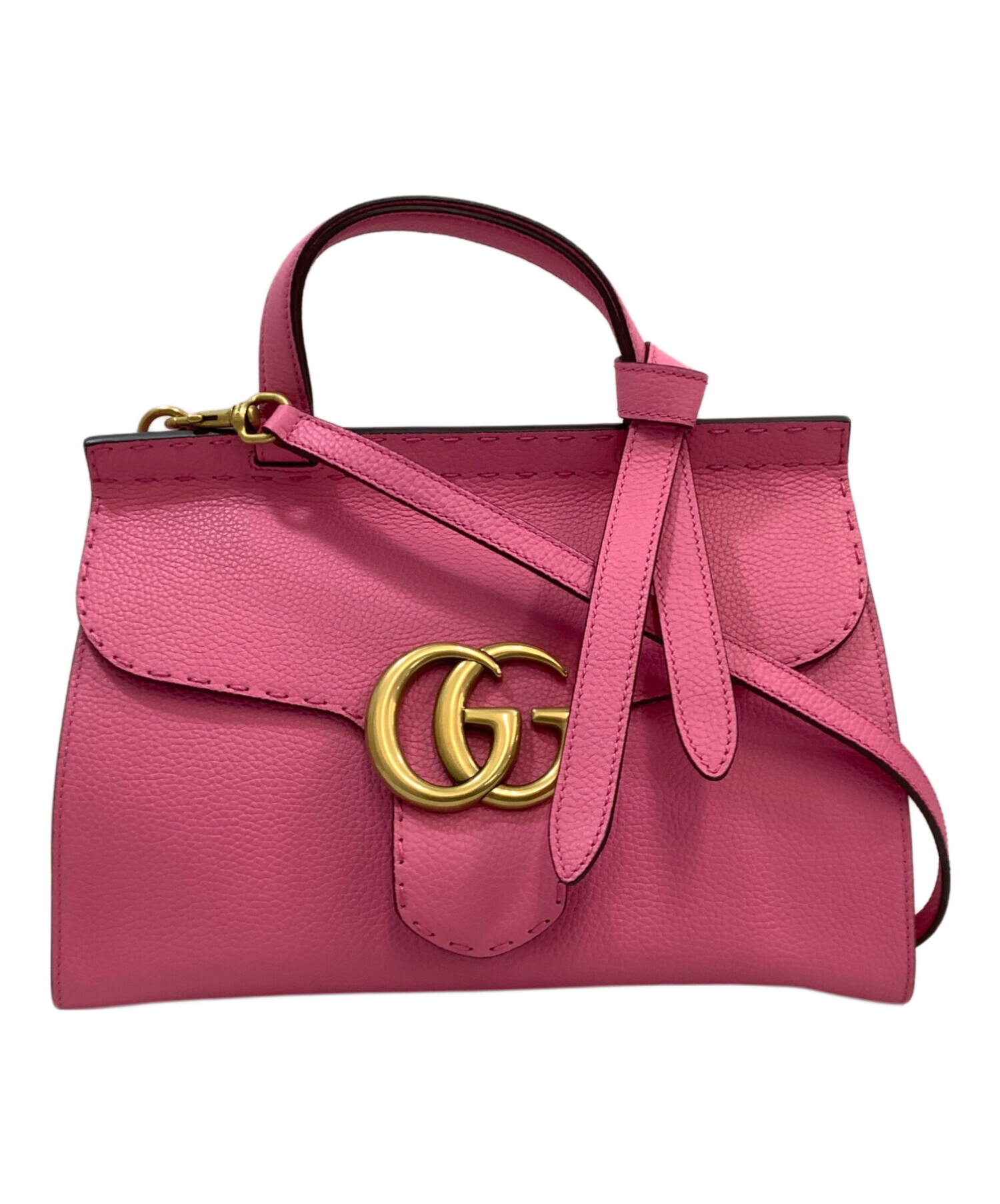 中古・古着通販】GUCCI (グッチ) 2WAYバッグ ショッキングピンク 