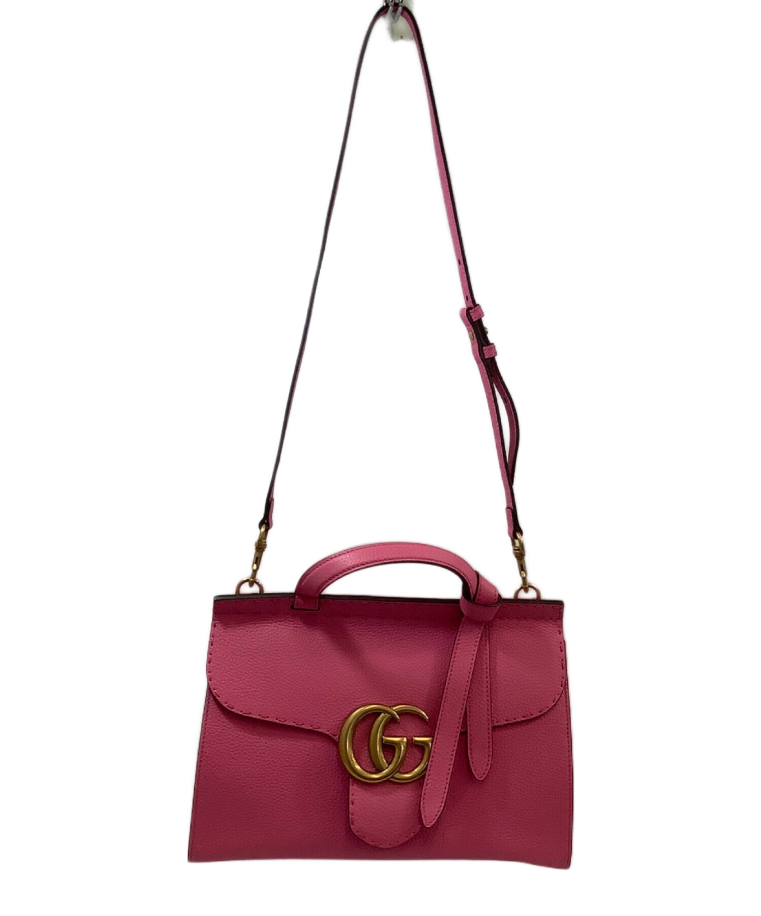 中古・古着通販】GUCCI (グッチ) 2WAYバッグ ショッキングピンク 