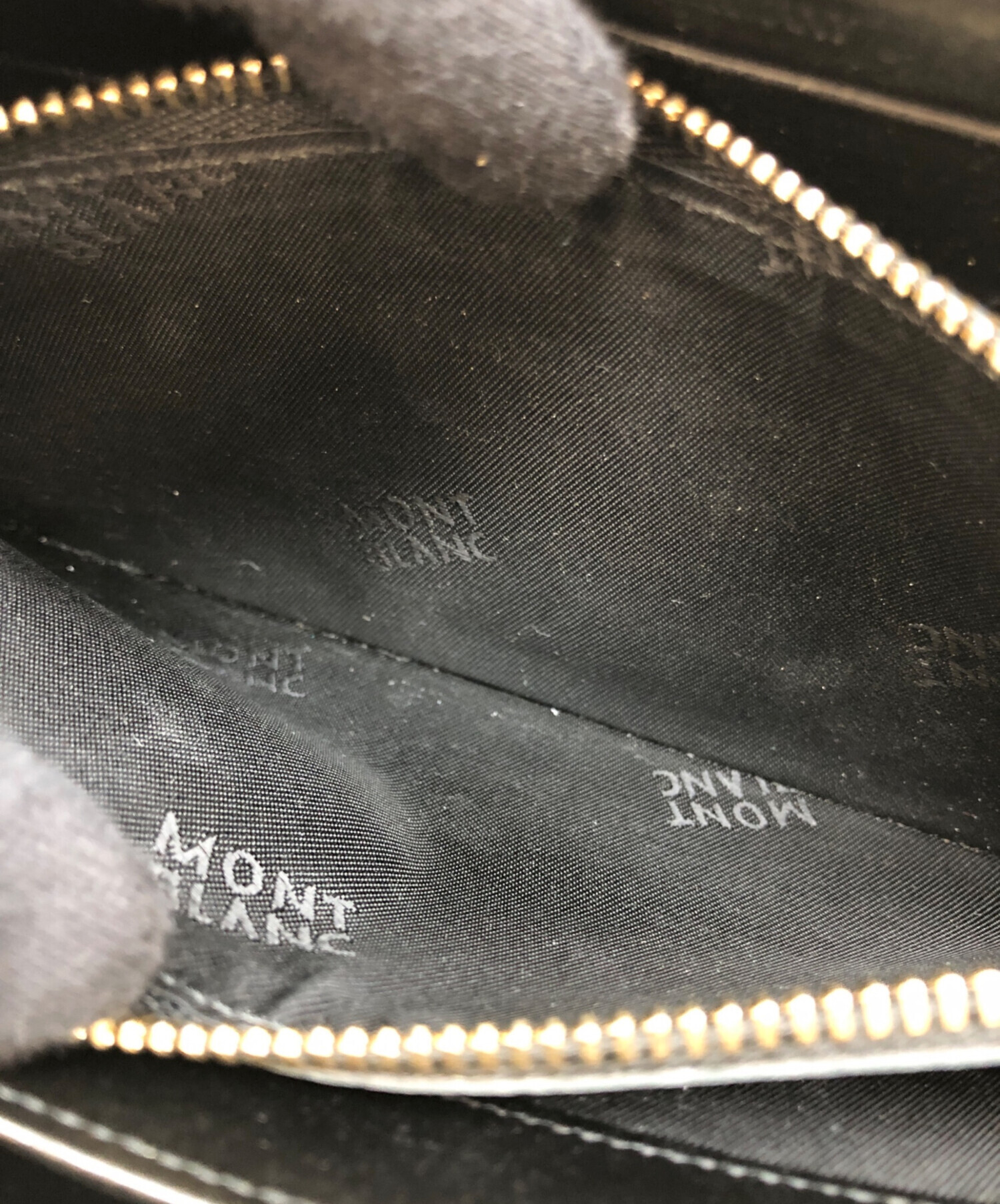 中古・古着通販】MONTBLANC (モンブラン) ラウンド長財布 ブラック