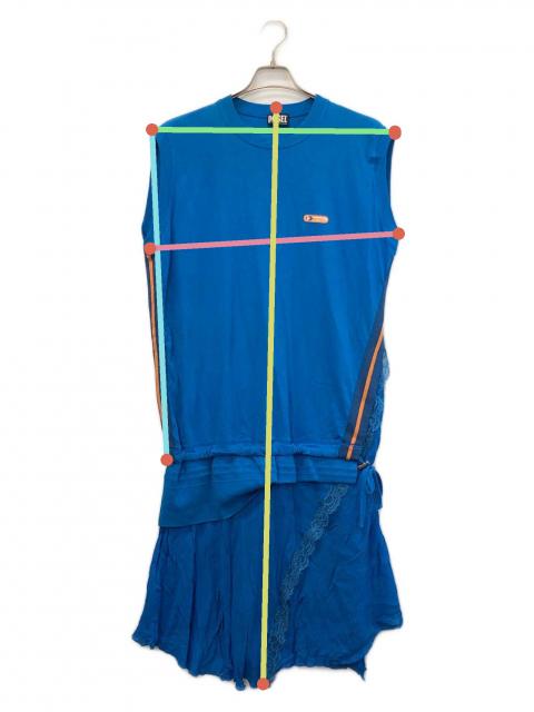 中古・古着通販】DIESEL (ディーゼル) ノースリーブワンピース ブルー