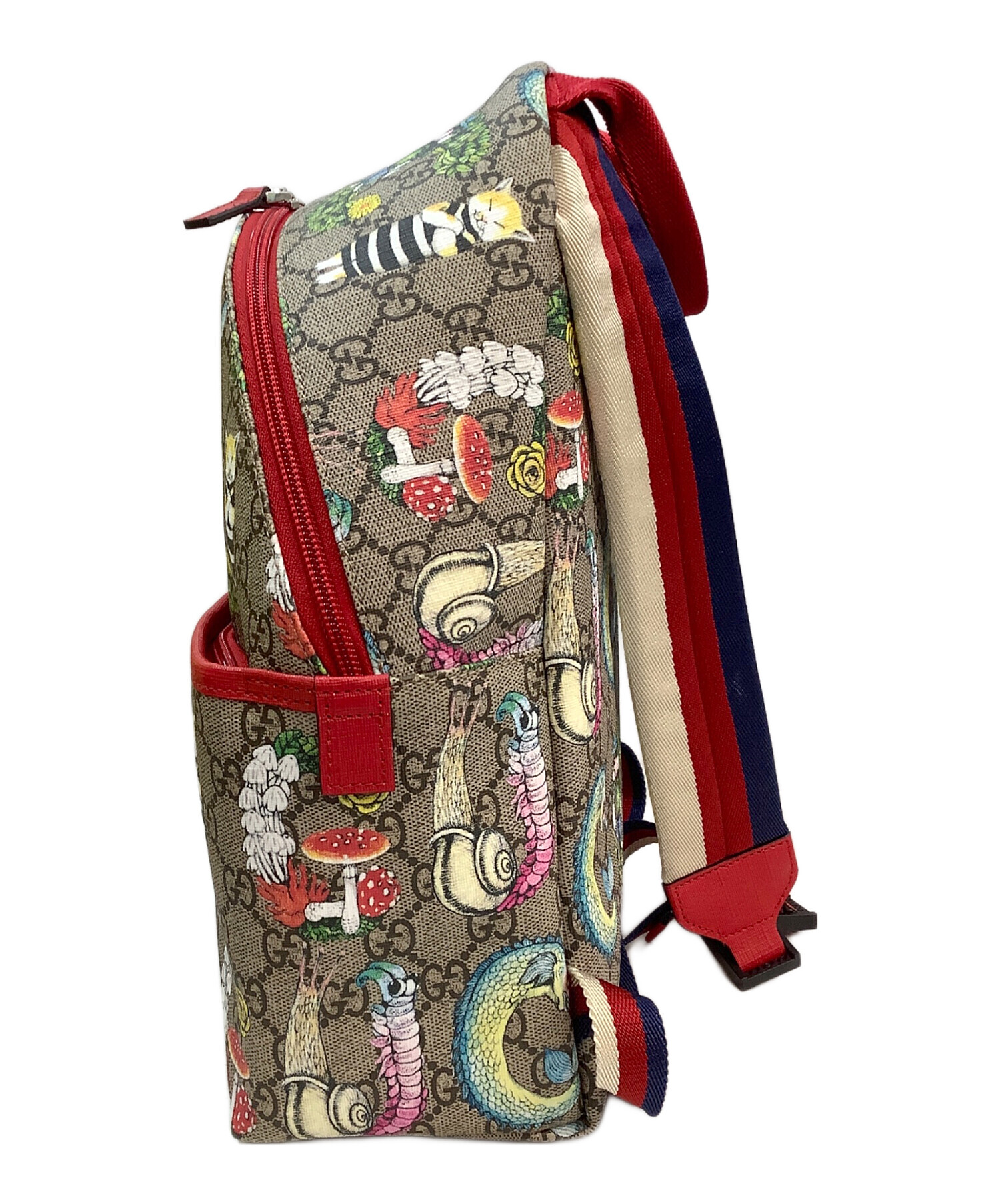 中古・古着通販】GUCCI (グッチ) リュック グレー×レッド｜ブランド