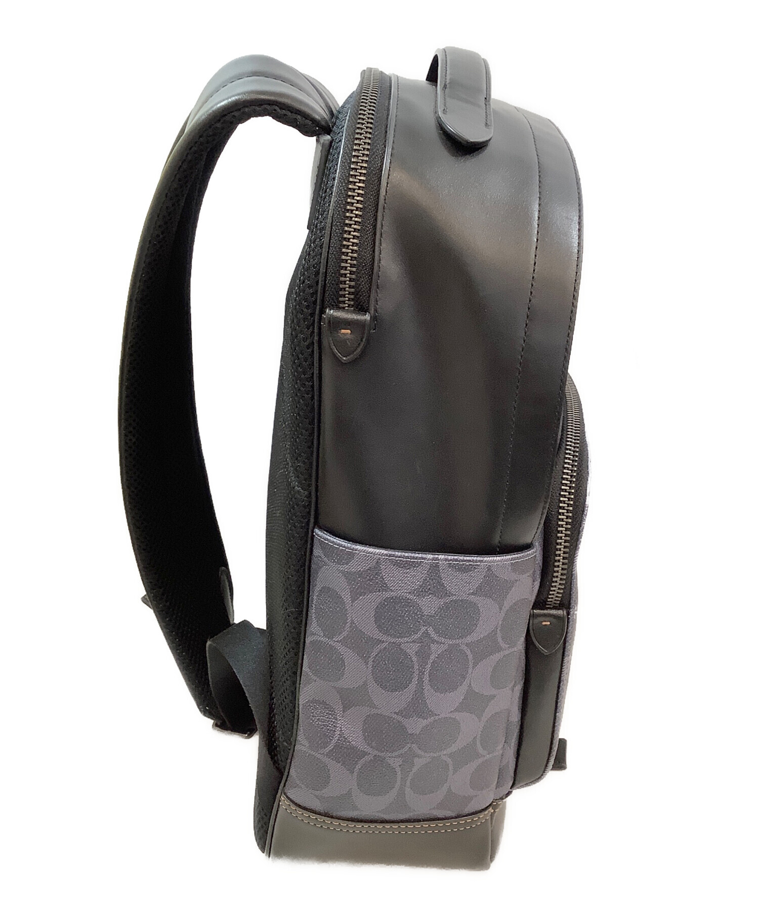 中古・古着通販】COACH (コーチ) リュック ブラック×ネイビー 