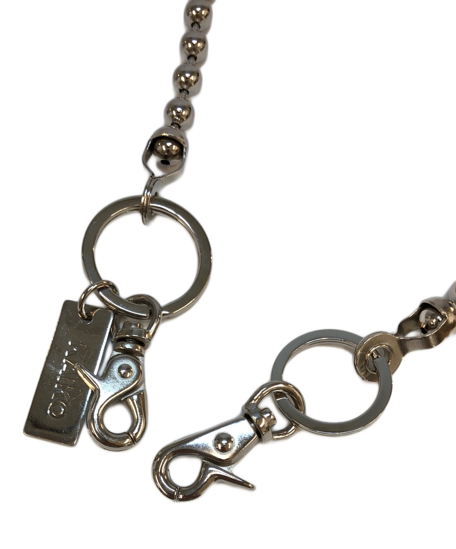kaiko ボールチェーン ウォレットチェーン 中古・古着通販】KAIKO (カイコー) ウォレットチェーン シルバー