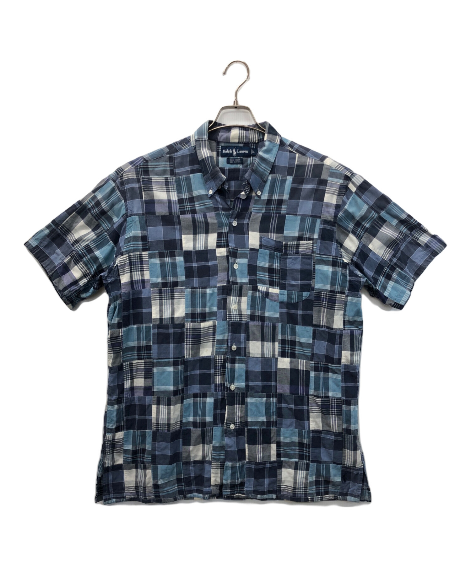 中古・古着通販】RALPH LAUREN (ラルフローレン) 半袖シャツ ブルー