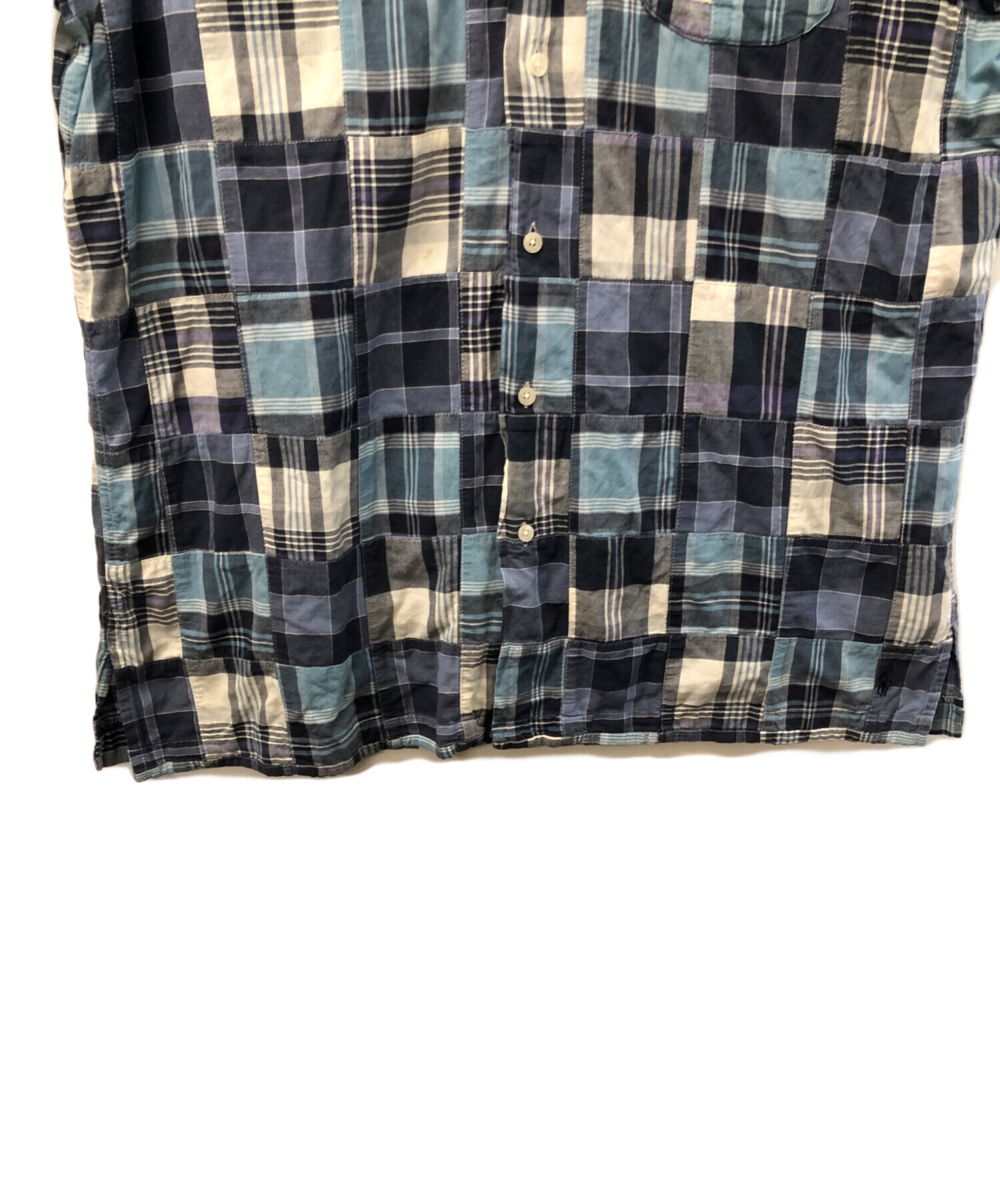 中古・古着通販】RALPH LAUREN (ラルフローレン) 半袖シャツ ブルー