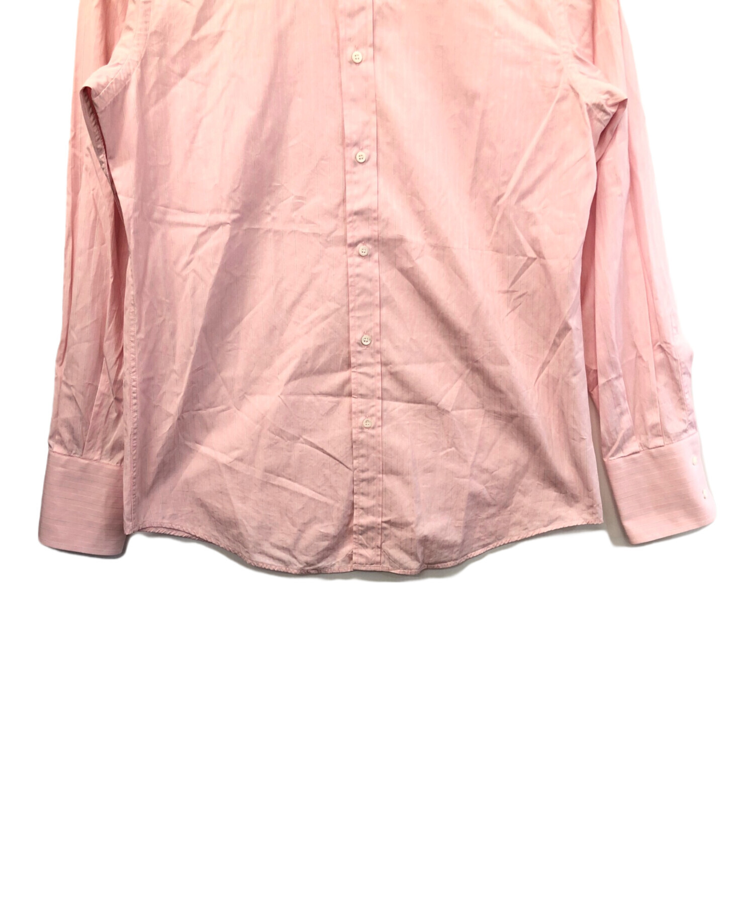 GUCCI ピンク ドレスシャツ 42 美品 厚手 上品 中古・古着通販】GUCCI (グッチ) 長袖シャツ ピンク サイズ:S