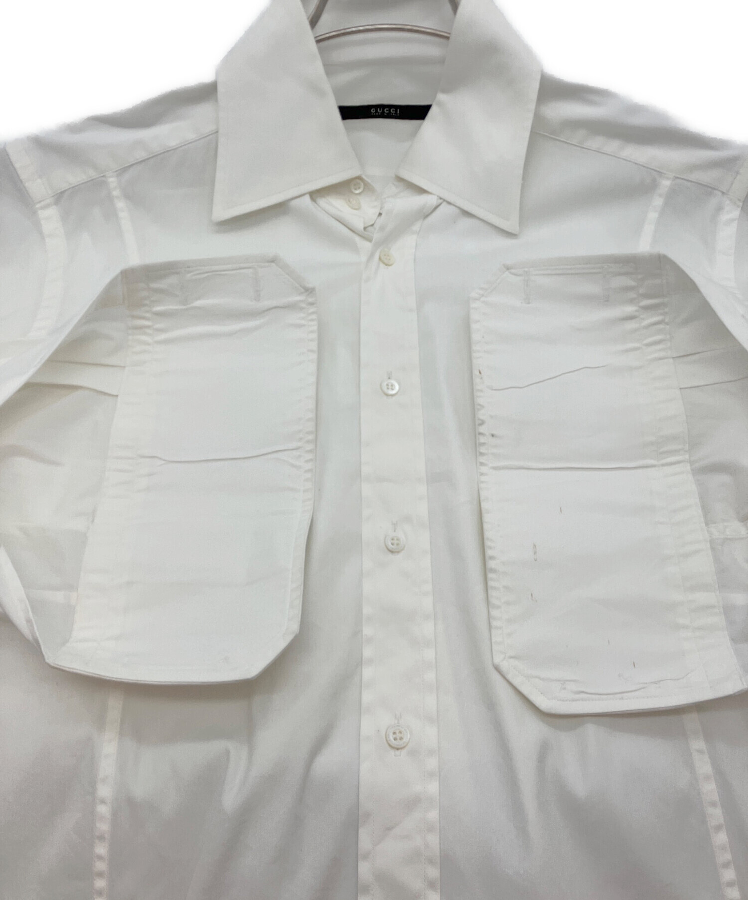 中古・古着通販】GUCCI (グッチ) 長袖シャツ ホワイト サイズ:42