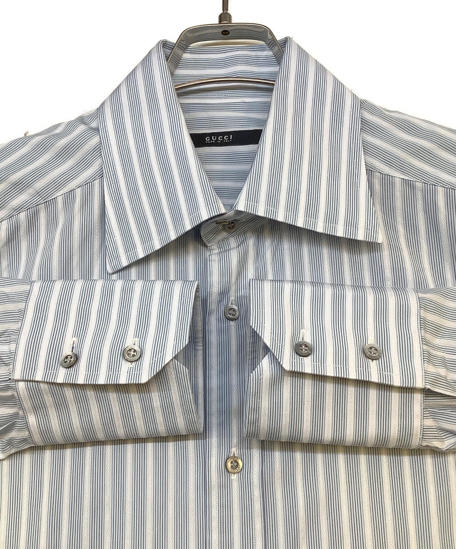 中古・古着通販】GUCCI (グッチ) 長袖シャツ スカイブルー サイズ:42