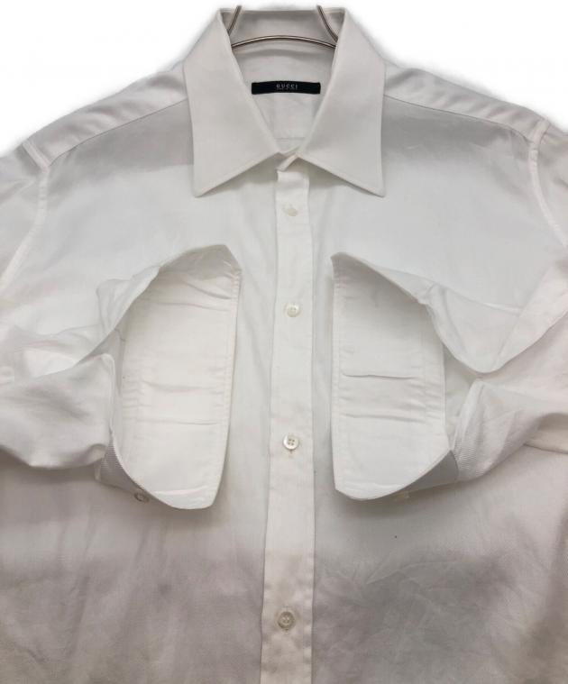 GUCCI ホワイト長袖シャツ 中古・古着通販】GUCCI (グッチ) 長袖シャツ ホワイト サイズ:42