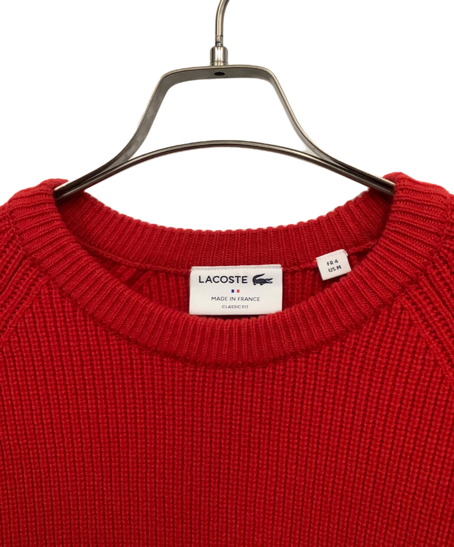 中古・古着通販】LACOSTE (ラコステ) 厚手ニット レッド サイズ:M