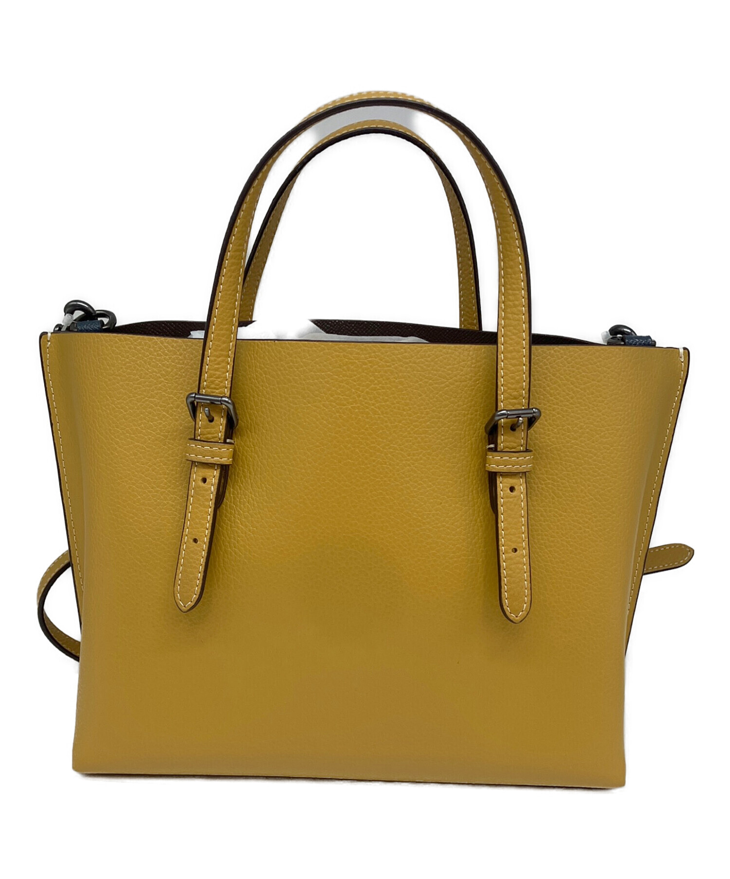 中古・古着通販】COACH (コーチ) 2WAYショルダーバッグ イエロー