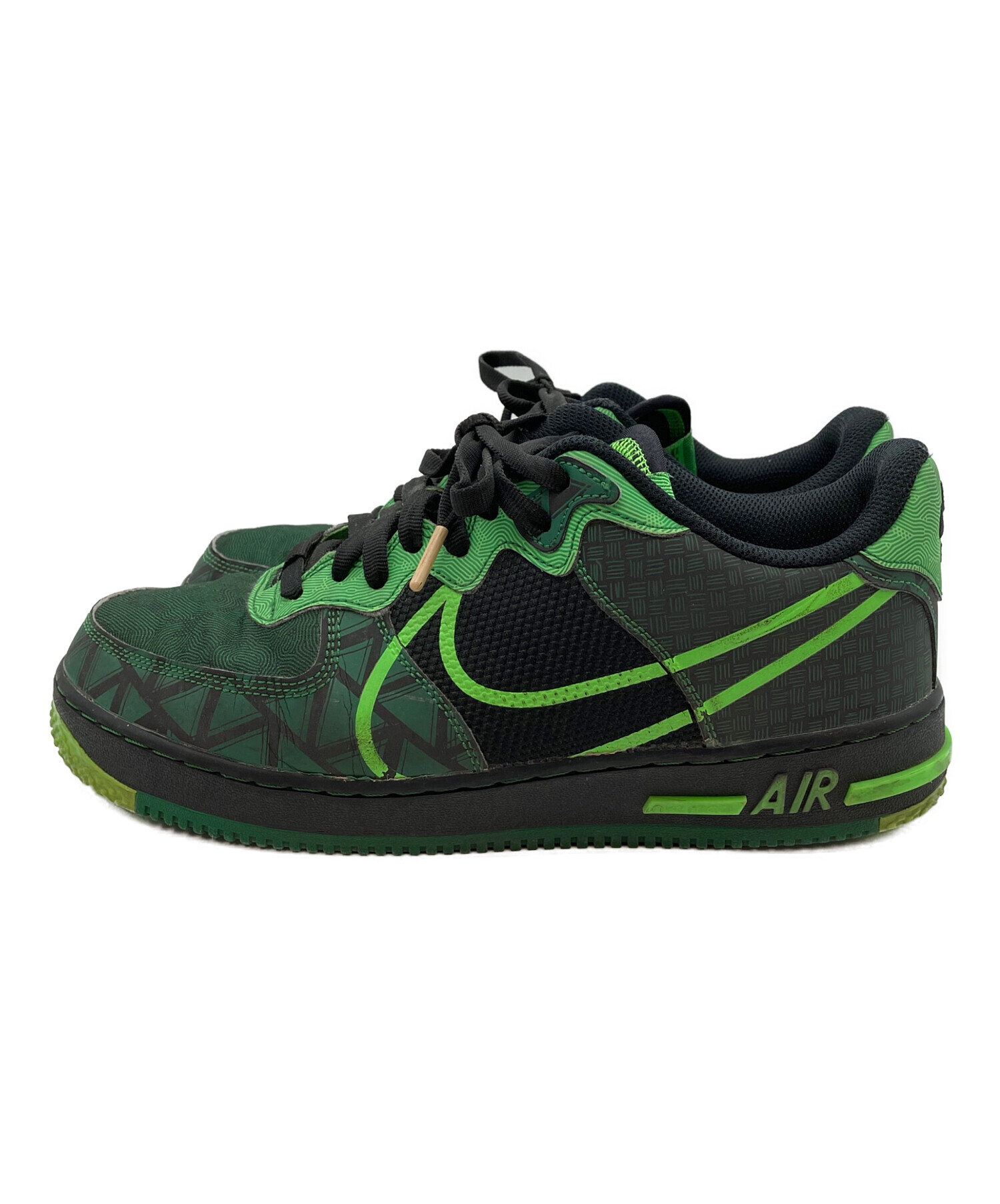 中古・古着通販】NIKE (ナイキ) AIR FORCE 1 REACT QS グリーン 