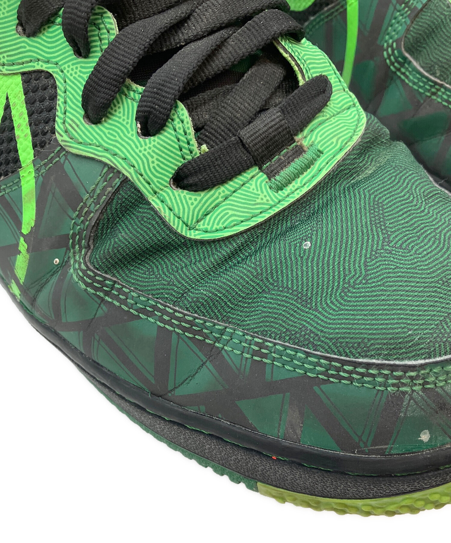 中古・古着通販】NIKE (ナイキ) AIR FORCE 1 REACT QS グリーン 