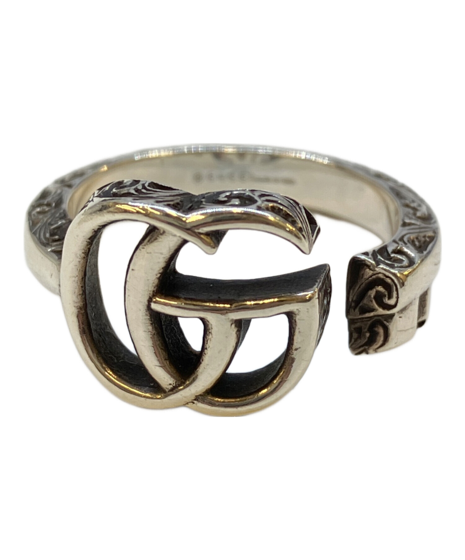中古・古着通販】GUCCI (グッチ) ダブルGリング GGマーモント シルバー