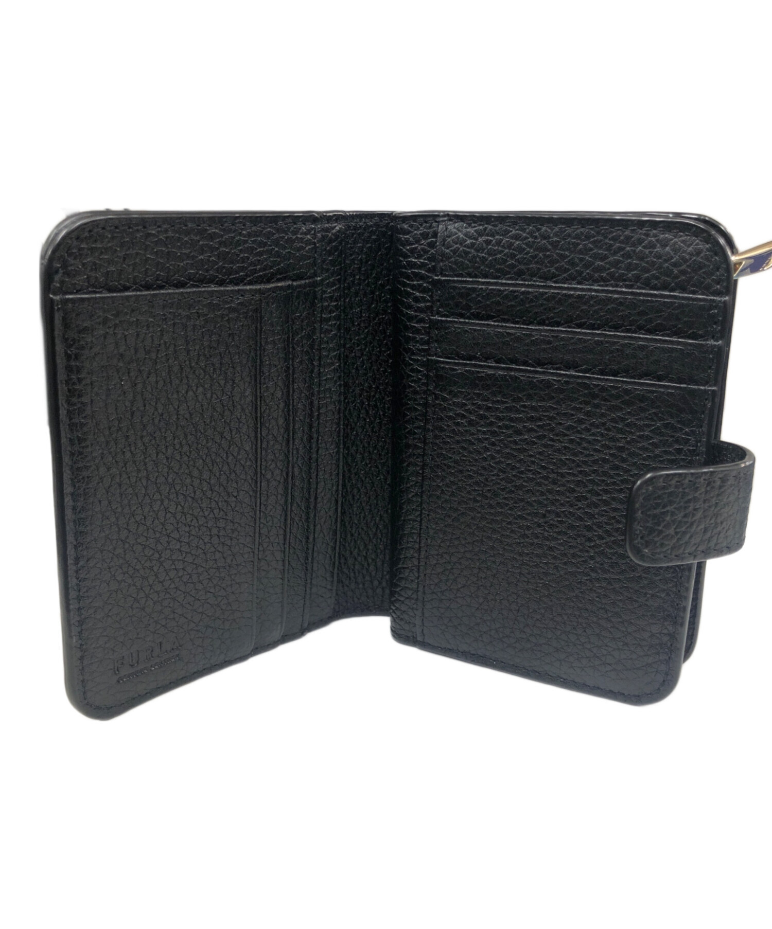 中古・古着通販】FURLA (フルラ) 2つ折り財布 ブラック｜ブランド