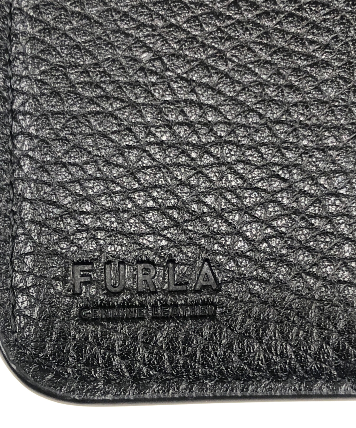 中古・古着通販】FURLA (フルラ) 2つ折り財布 ブラック｜ブランド