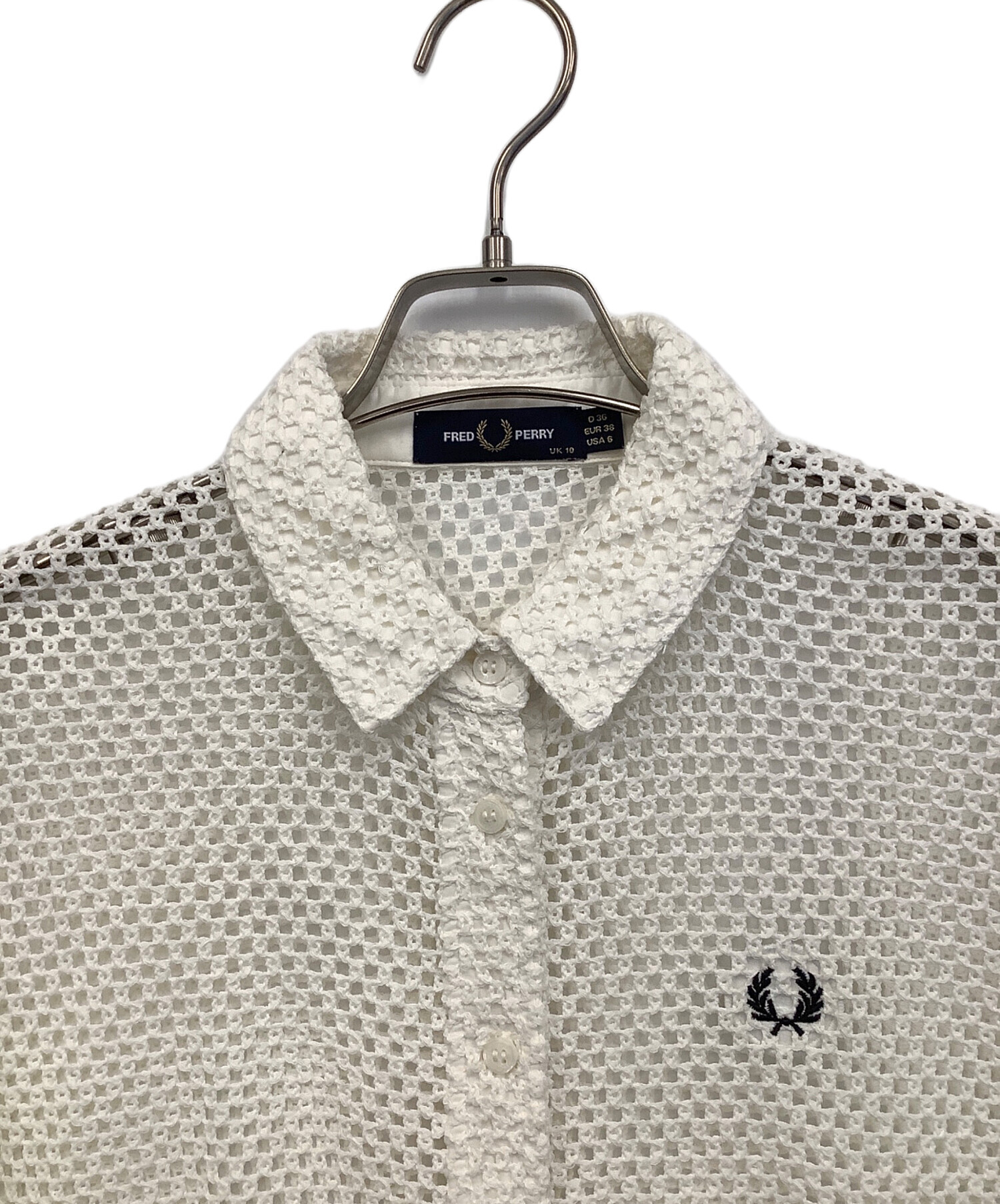 中古・古着通販】FRED PERRY (フレッドペリー) 半袖シャツ ホワイト