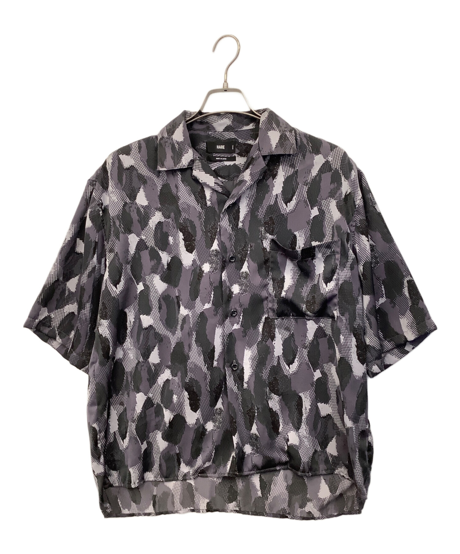 はりーページ 中古・古着通販】HARE (ハレ) オープンカラーシャツ ブラック×パープル