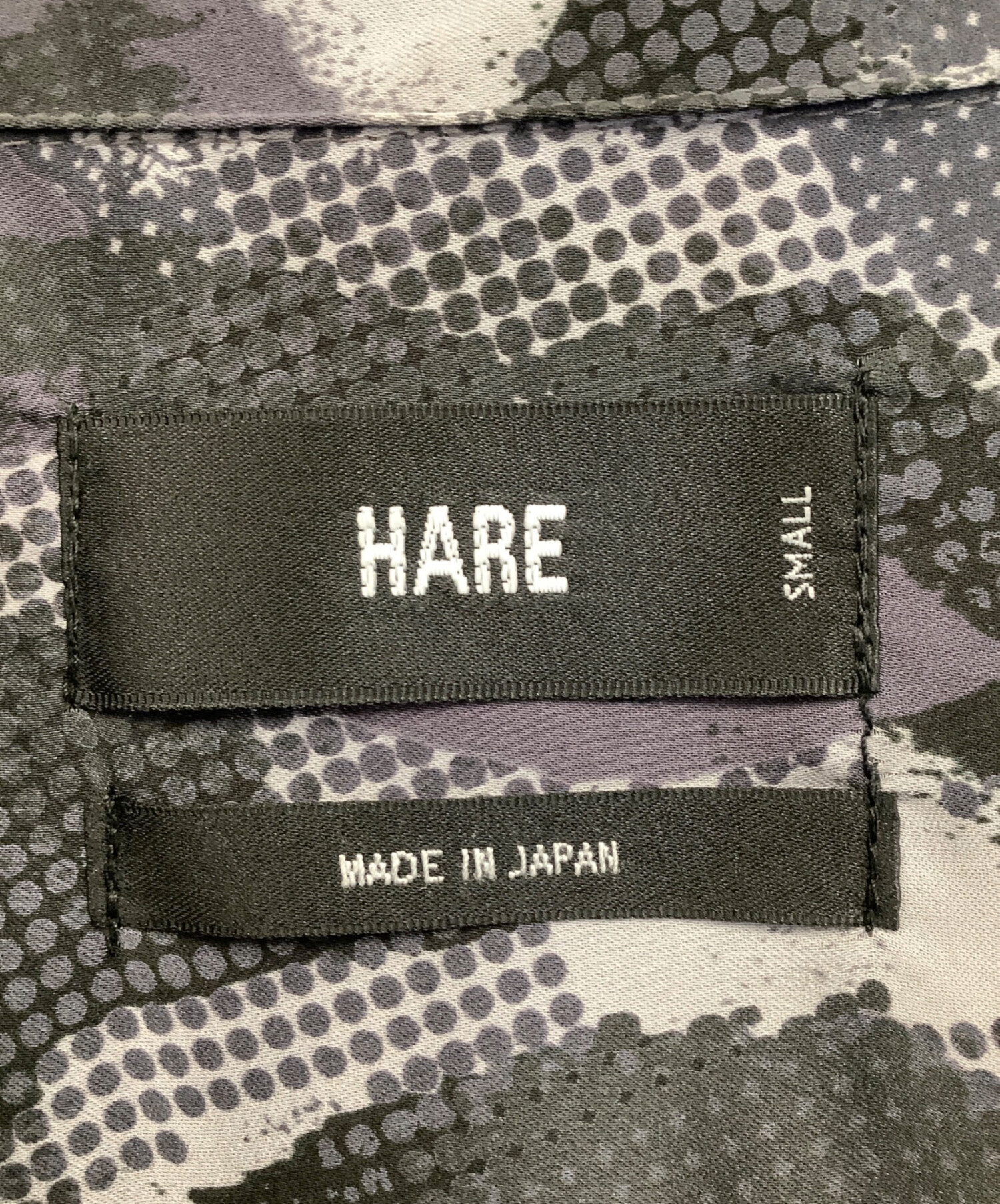 中古・古着通販】HARE (ハレ) オープンカラーシャツ ブラック×パープル