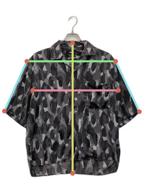 中古・古着通販】HARE (ハレ) オープンカラーシャツ ブラック×パープル