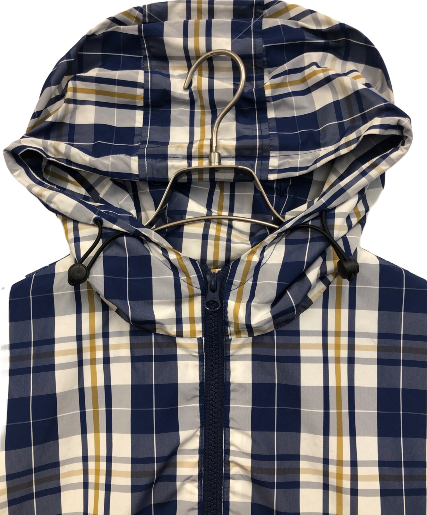 koti BEAUTY&YOUTH マウンテンパーカー M 青x白(チェック) 【古着】【中古】 中古・古着通販】mahagrid (マハグリッド) ステッチアノラック
