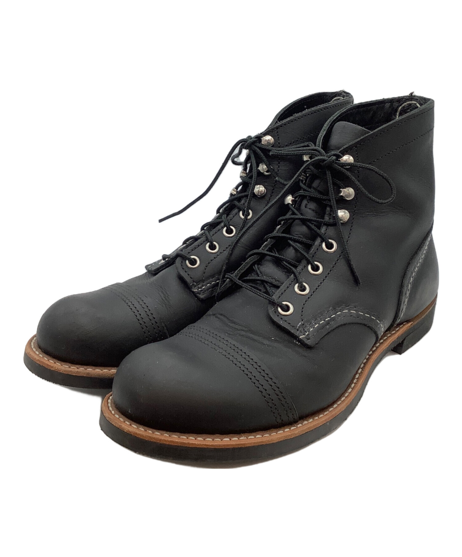 REDWING レッドウィング ブーツ 26cm 黒 【古着】【中古】【送料無料】 中古・古着通販】RED WING (レッドウィング) 7ホールブーツ ブラック