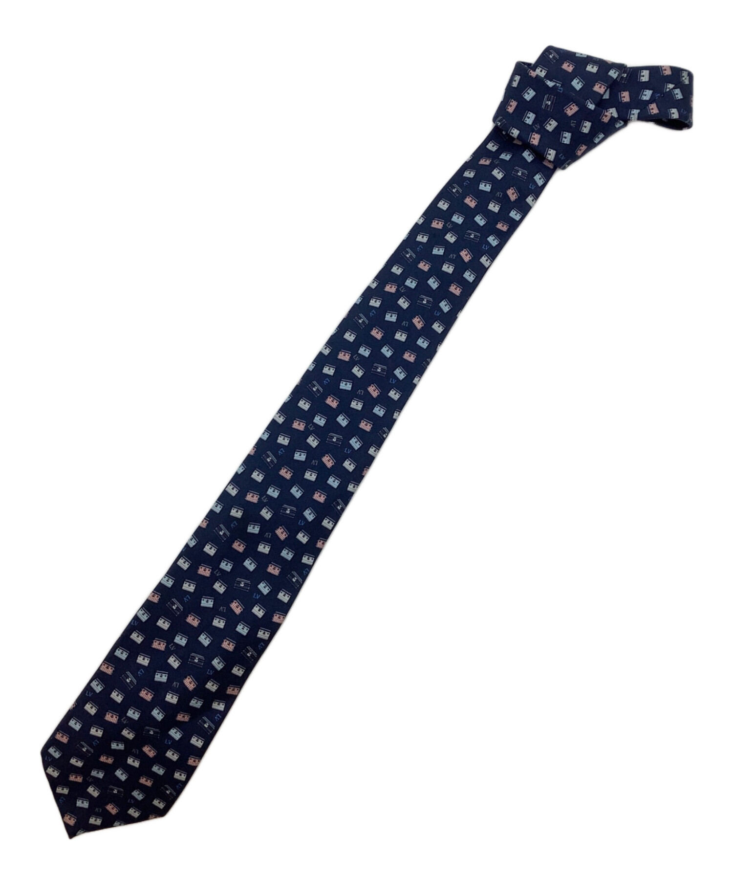LOUIS VUITTON ネイビー ネクタイ 中古・古着通販】LOUIS VUITTON (ルイ ヴィトン) ネクタイ ネイビー