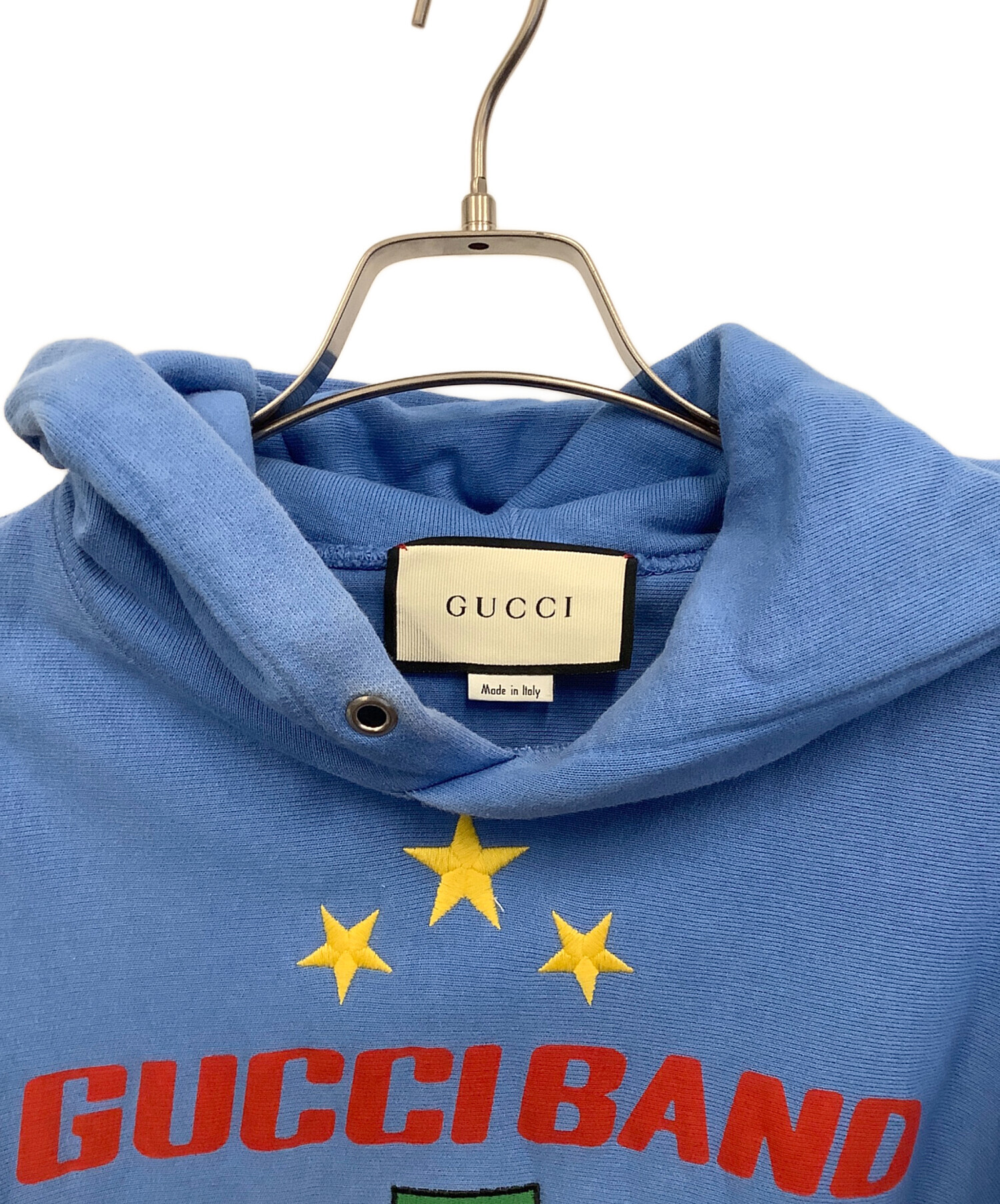 中古・古着通販】GUCCI (グッチ) プルオーバーパーカー ブルー サイズ
