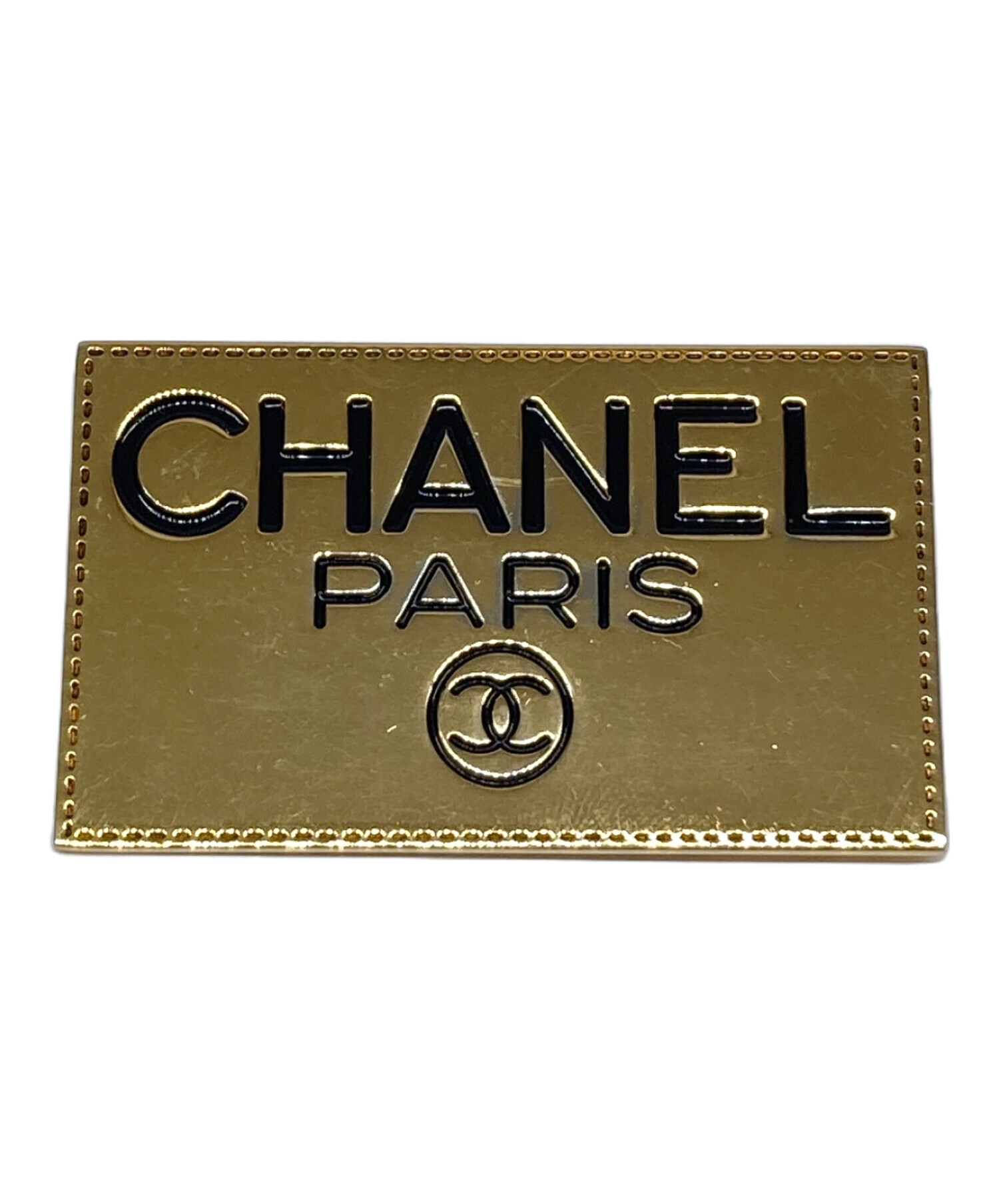 未使用美品CHANELプレート 中古・古着通販】CHANEL (シャネル) ココマークロゴプレート ゴールド