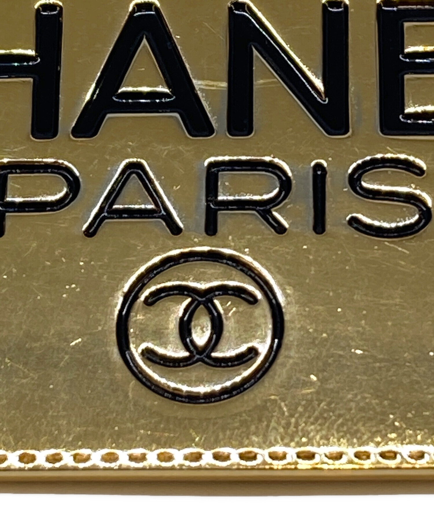 中古・古着通販】CHANEL (シャネル) ココマークロゴプレート ゴールド