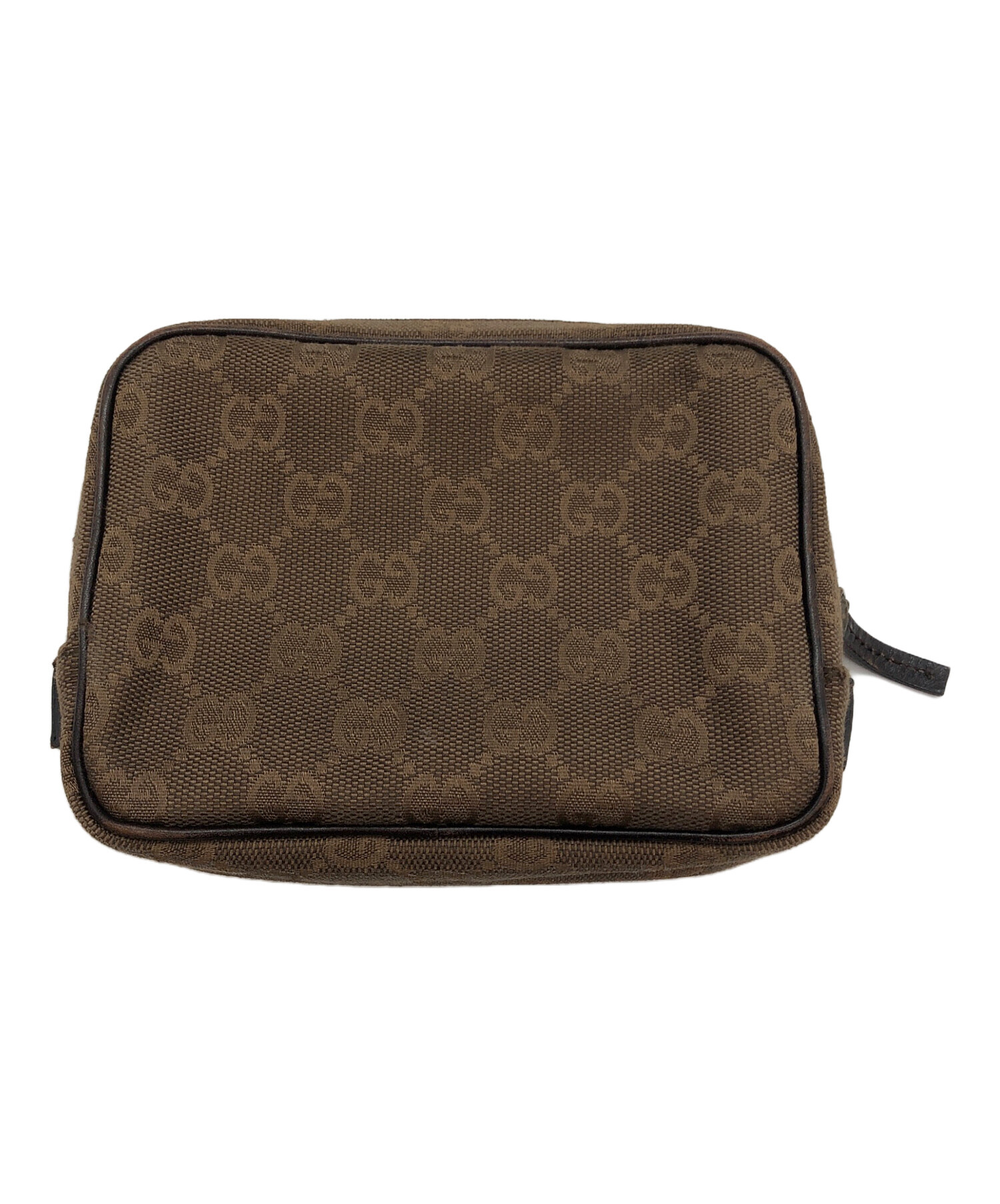 中古・古着通販】GUCCI (グッチ) GGキャンバス ポーチ ブラウン