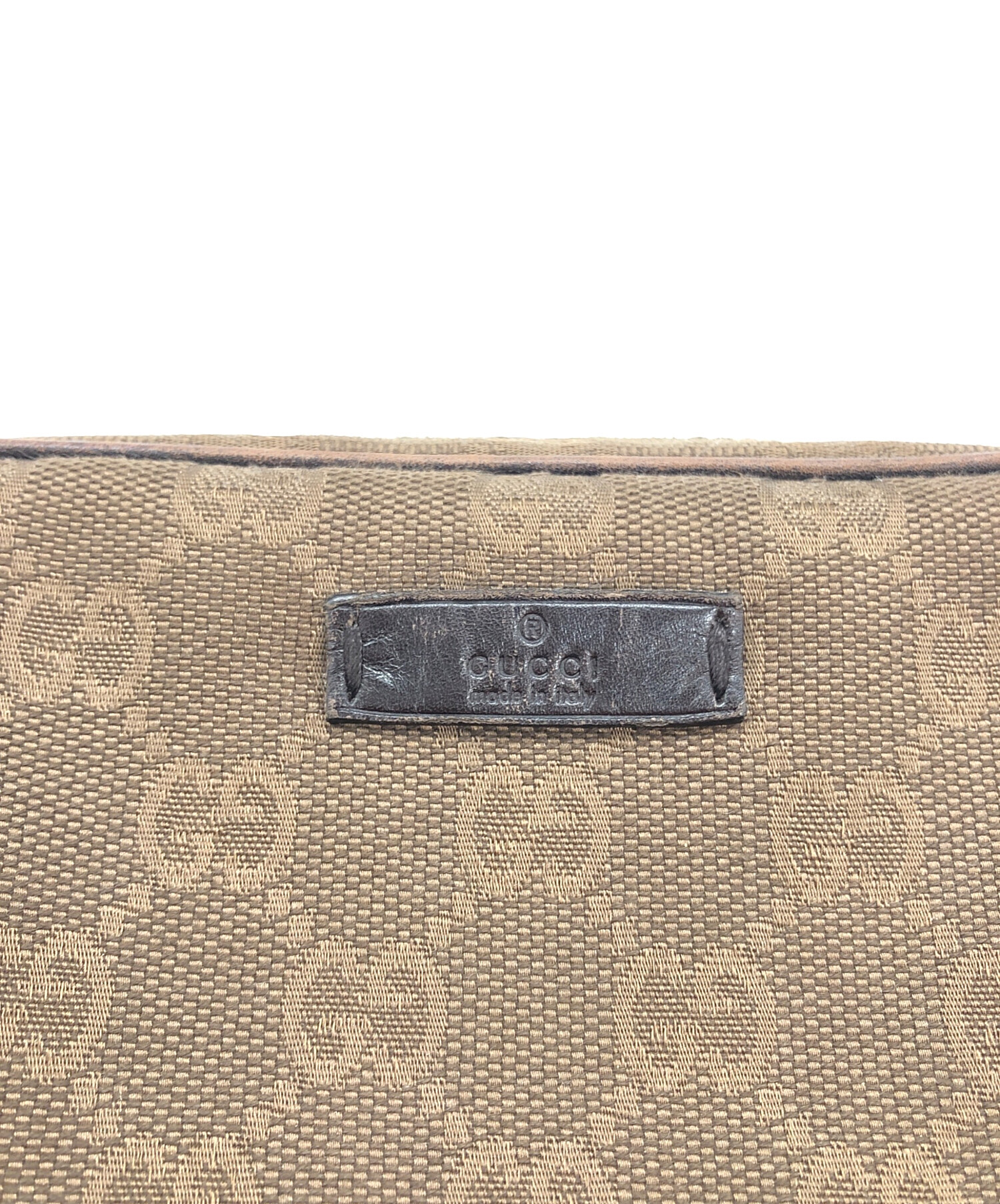 中古・古着通販】GUCCI (グッチ) GGキャンバス ポーチ ブラウン