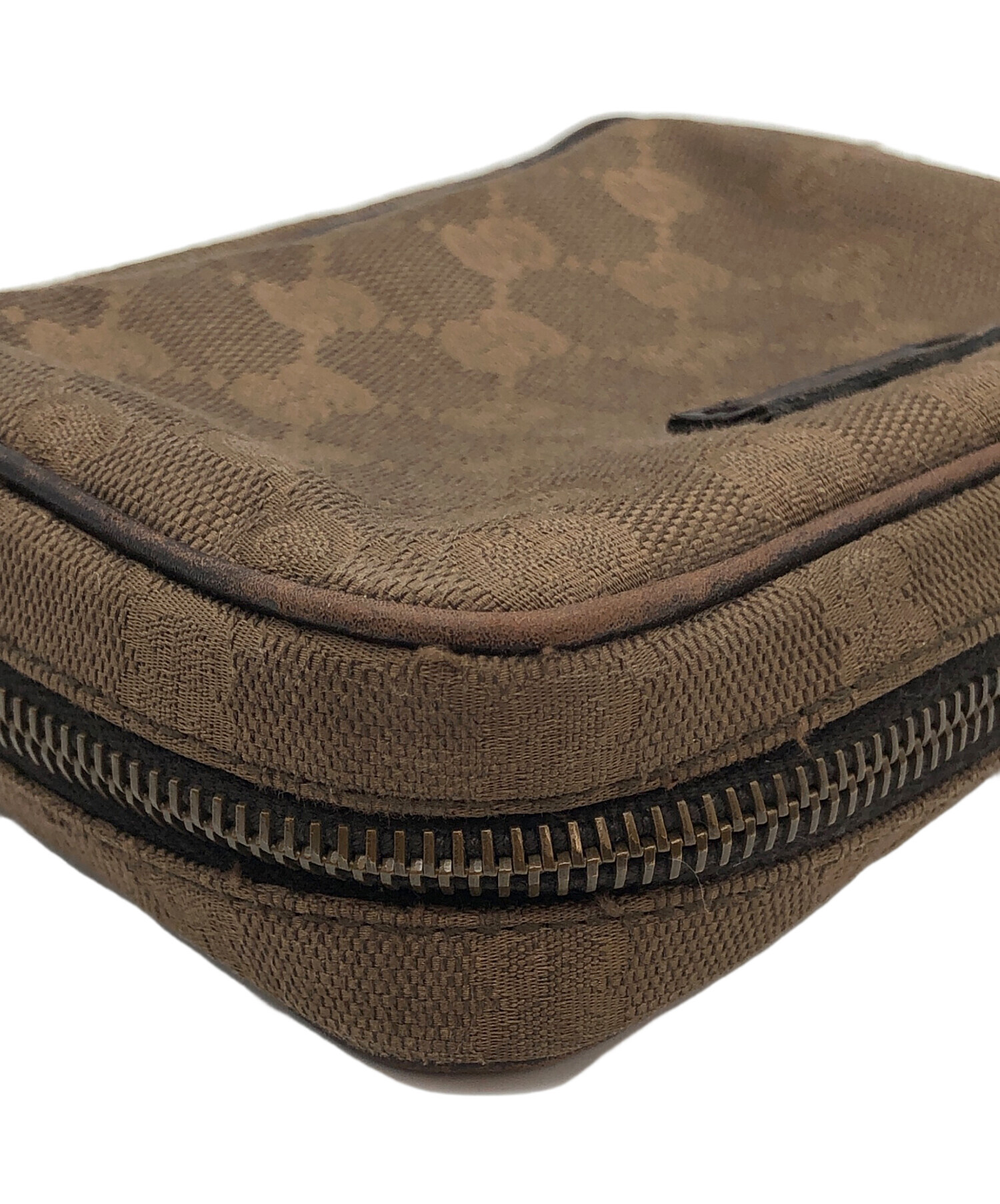 新品・未使用GUCCI ポーチ✨ 中古・古着通販】GUCCI (グッチ) GGキャンバス ポーチ ブラウン