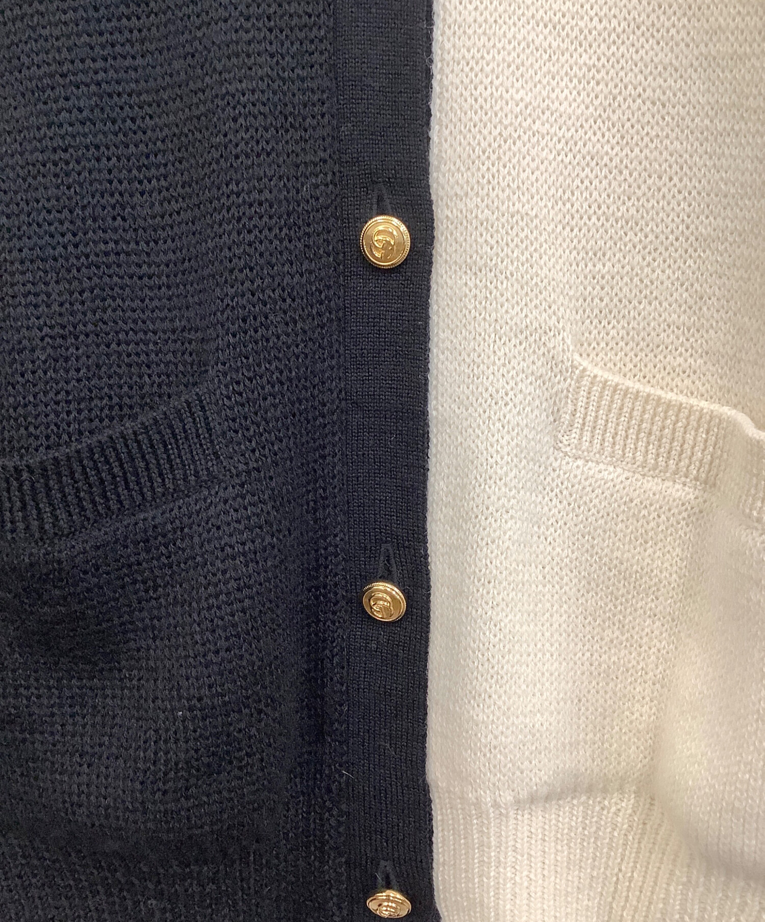 中古・古着通販】GUCCI (グッチ) 厚手カーディガン ブラック