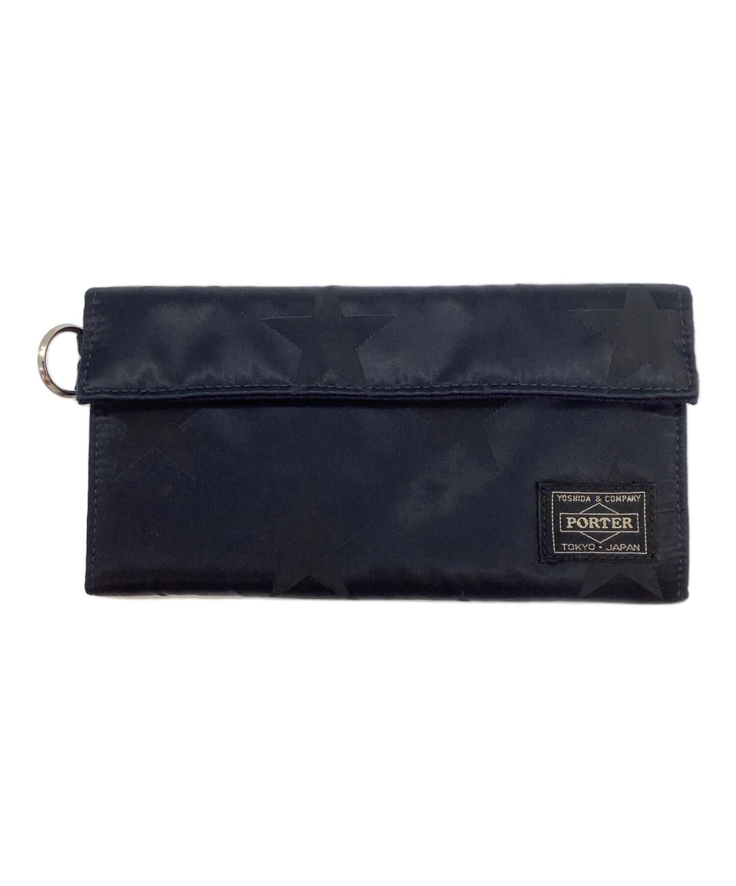 e*》様 【未使用級】PORTER FLAG 長財布 ブラック 中古・古着通販】PORTER (ポーター) FLAG LONG WALLET ブラック