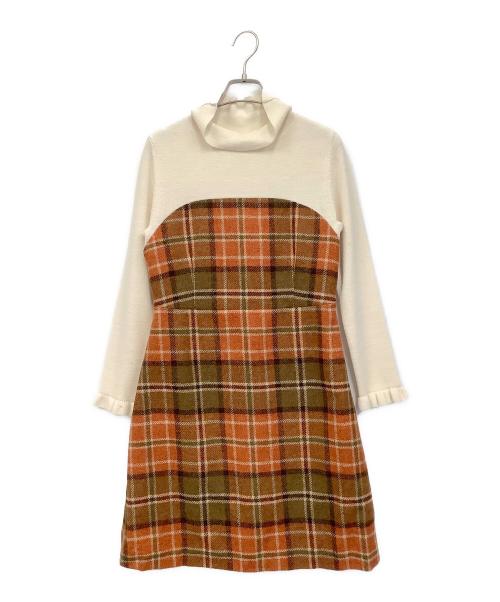 ブルーレーベルクレストブリッジ 花柄 ロングワンピース ブラウン 中古・古着通販】BLUE LABEL CRESTBRIDGE (ブルーレーベルクレスト