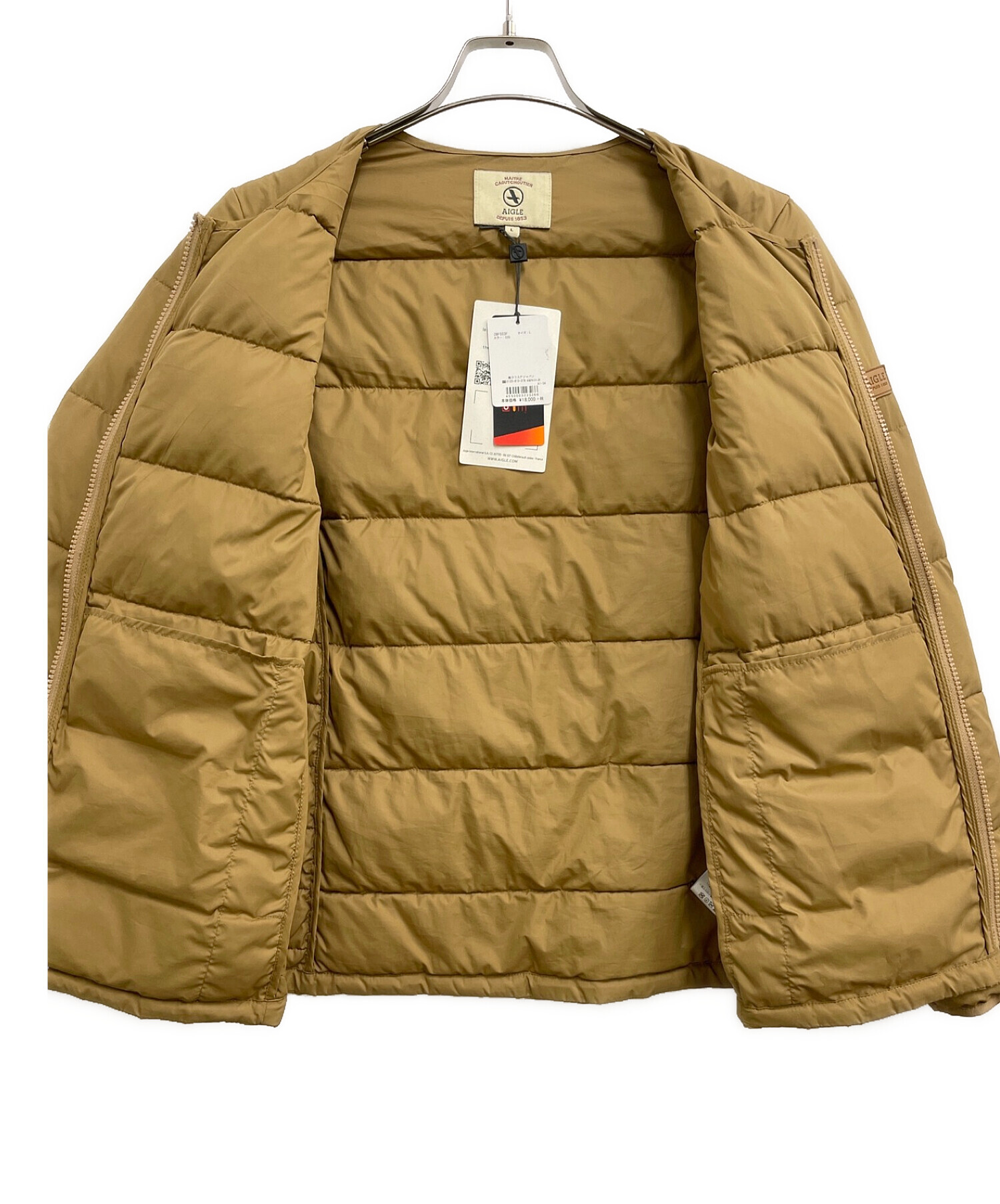 中古・古着通販】AIGLE (エーグル) 中綿ジャケット ベージュ サイズ:L