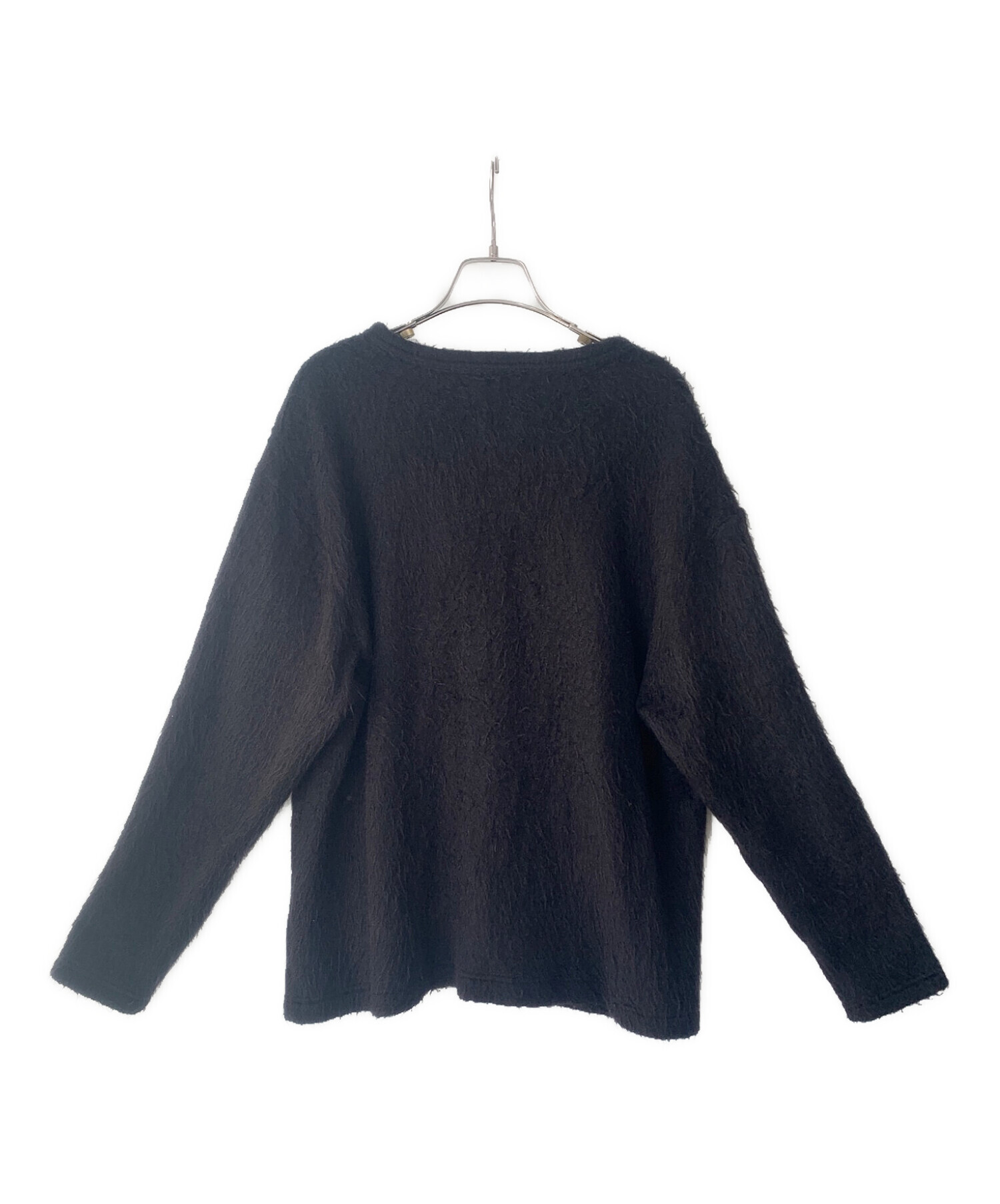 中古・古着通販】MONITALY (モニタリー) Shaggy V Cardigan ブラック