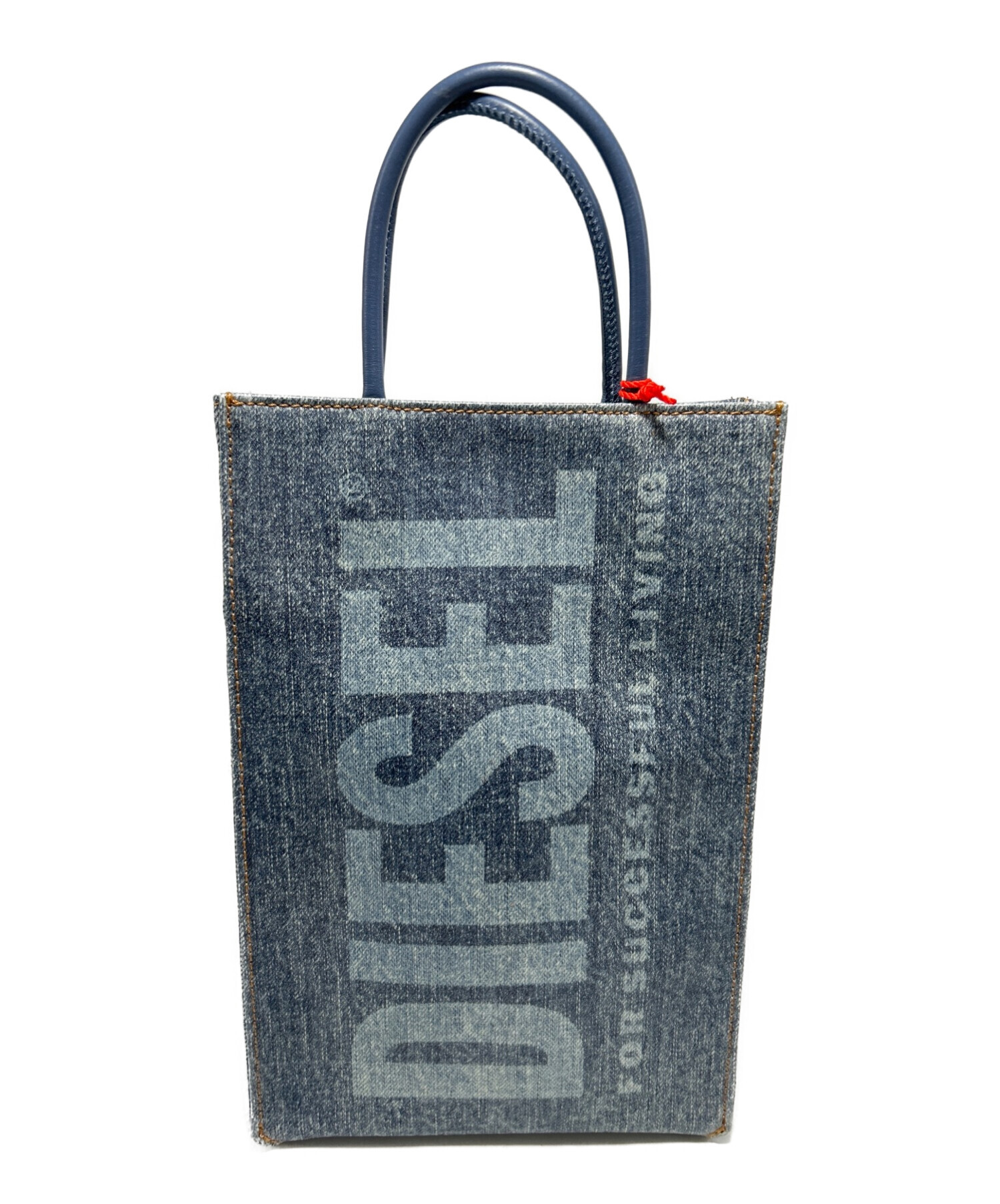 中古・古着通販】DIESEL (ディーゼル) ハンドバッグ ブルー 未 中古・古着通販】DIESEL (ディーゼル) ハンドバッグ ブルー 未