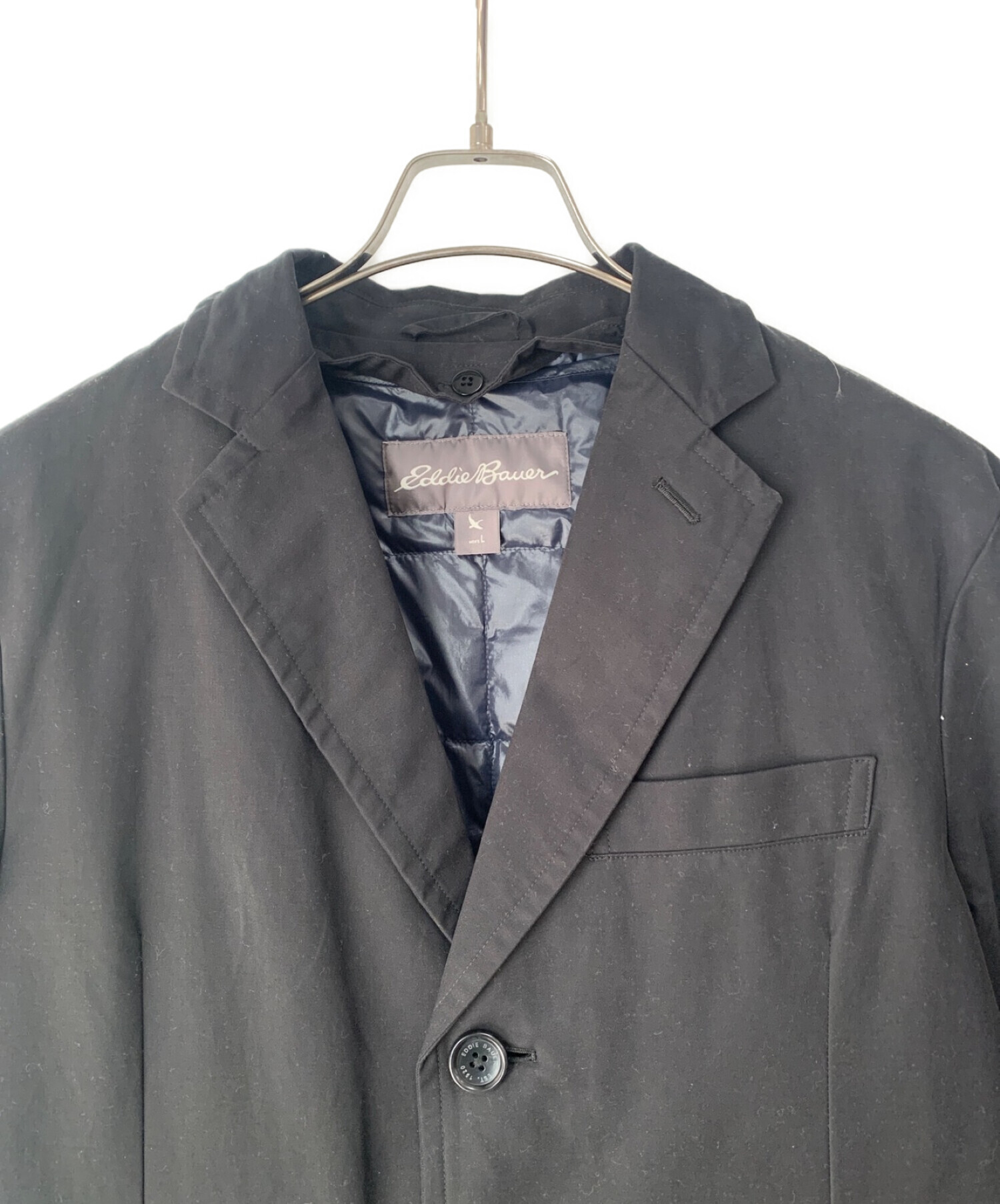 Eddie Bauer チェスターコート Lサイズ 中古・古着通販】Eddie Bauer (エディーバウアー) ライナー付