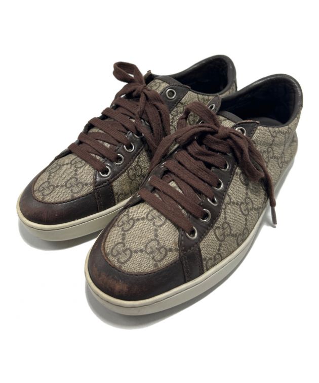 中古・古着通販】GUCCI (グッチ) スニーカー ブラウン×ベージュ サイズ 