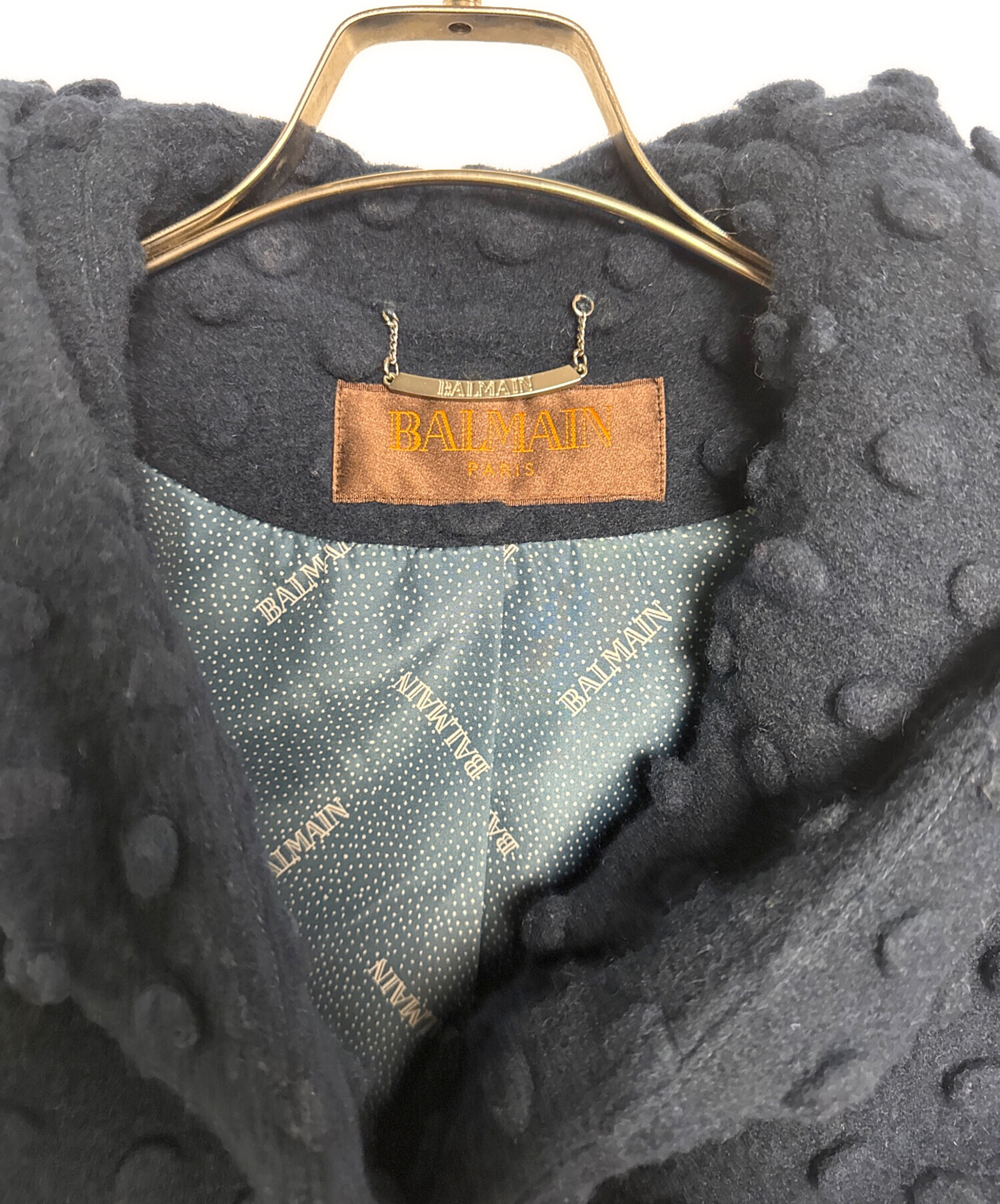 中古・古着通販】BALMAIN (バルマン) コート ネイビー サイズ:M