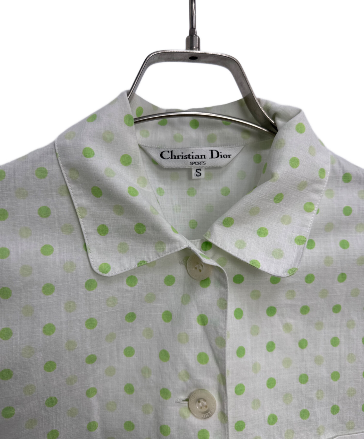 【極美品】クリスチャンディオールスポーツ　サイズM リネン　ゴルフ　半袖シャツ クリスチャンディオール Christian Dior SPORTS 長袖 シャツ