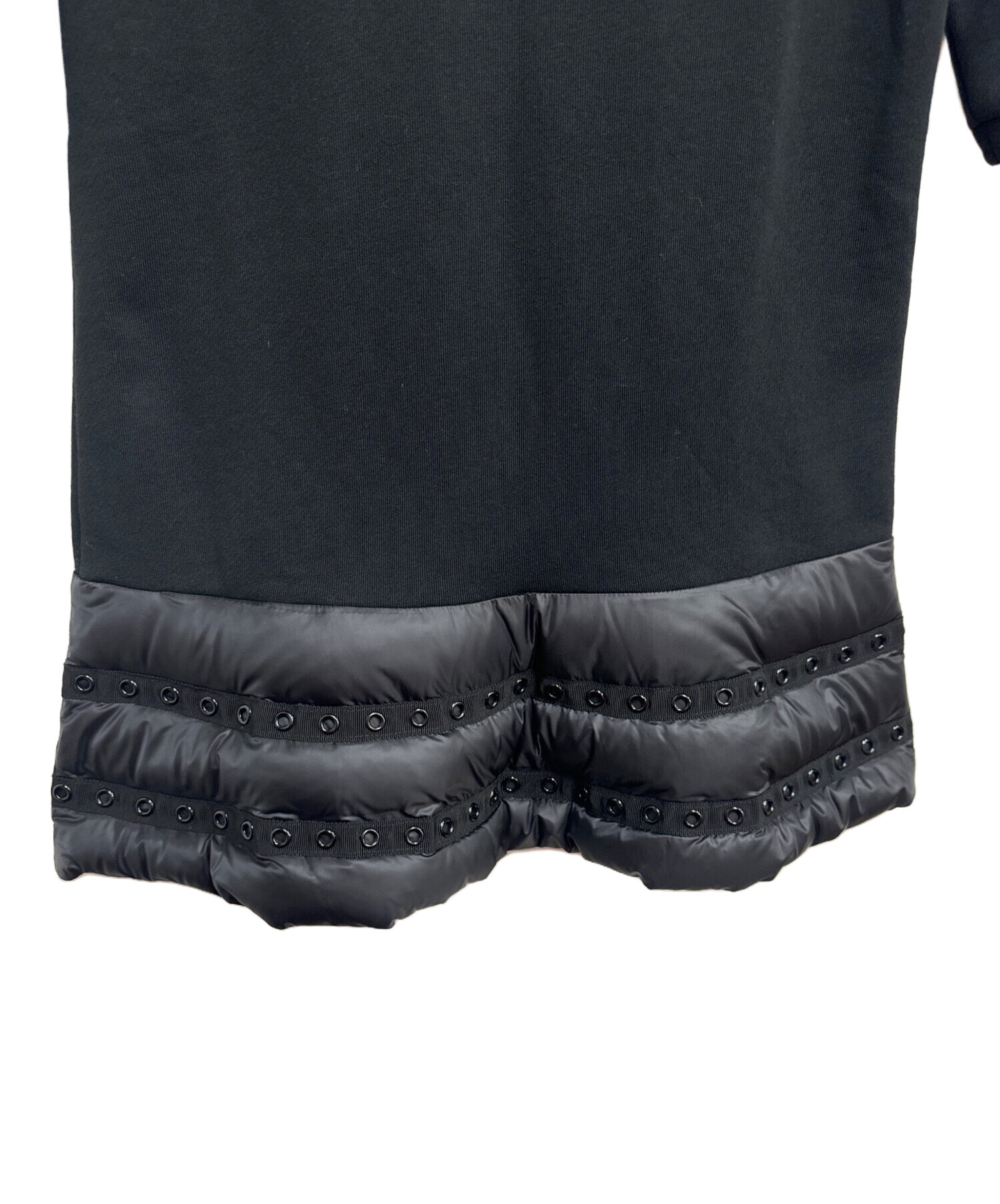 【新品】MONCLER ドッキングワンピース黒S 中古・古着通販】MONCLER (モンクレール) ドッキングワンピース