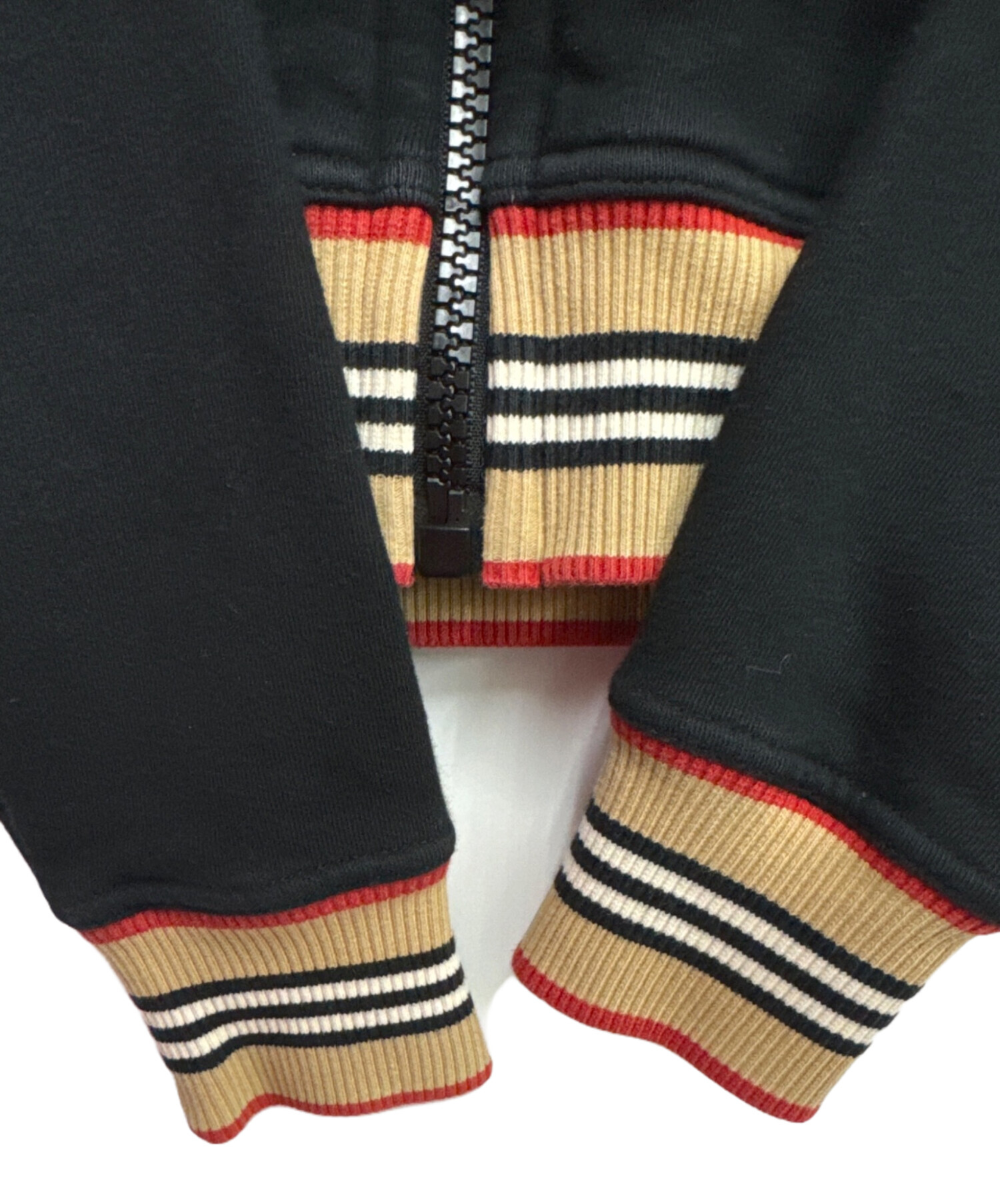 BURBERRYバーバリーパーカーストライプ ジップアップ14Y164レディース 中古・古着通販】BURBERRY (バーバリー) アイコンストライプジップ